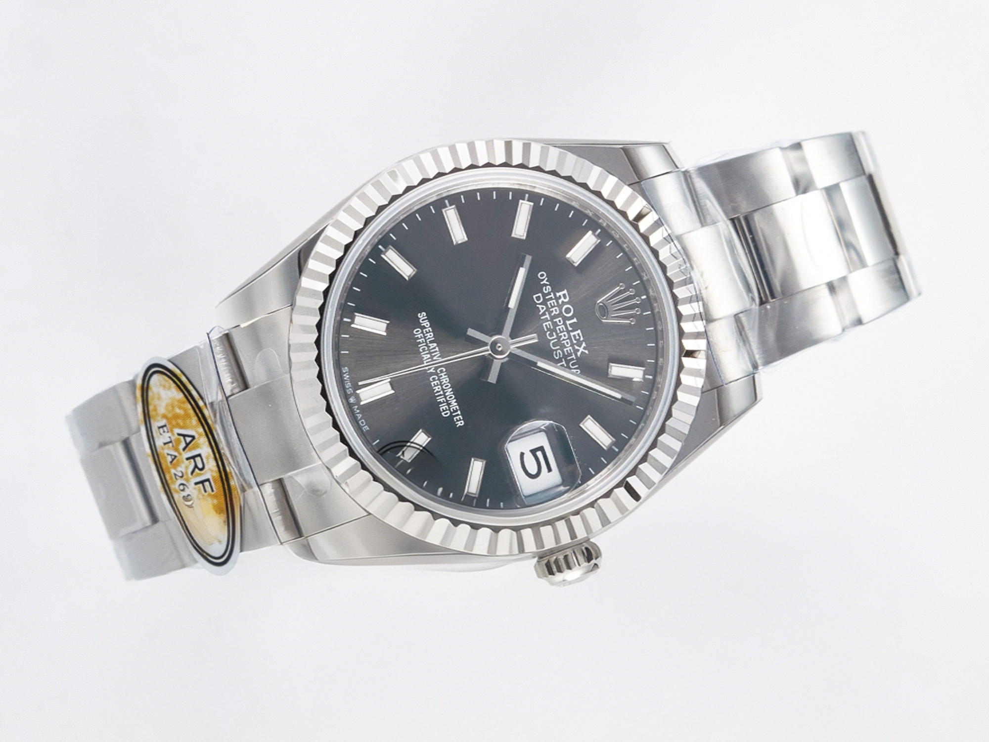 Rolex DateJust 31 278274 ARF 1:1 Best Edition 904L Steel Gray Dial Stick Marker on SS Oyster Bracelet ETA 2688-fasswatch