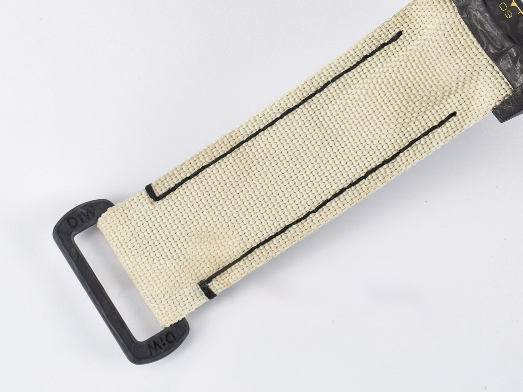 Rolex Daytona DIW Carbon Case DIWF Edition Cream/Brown Dial on White Nylon Strap A7750-fasswatch