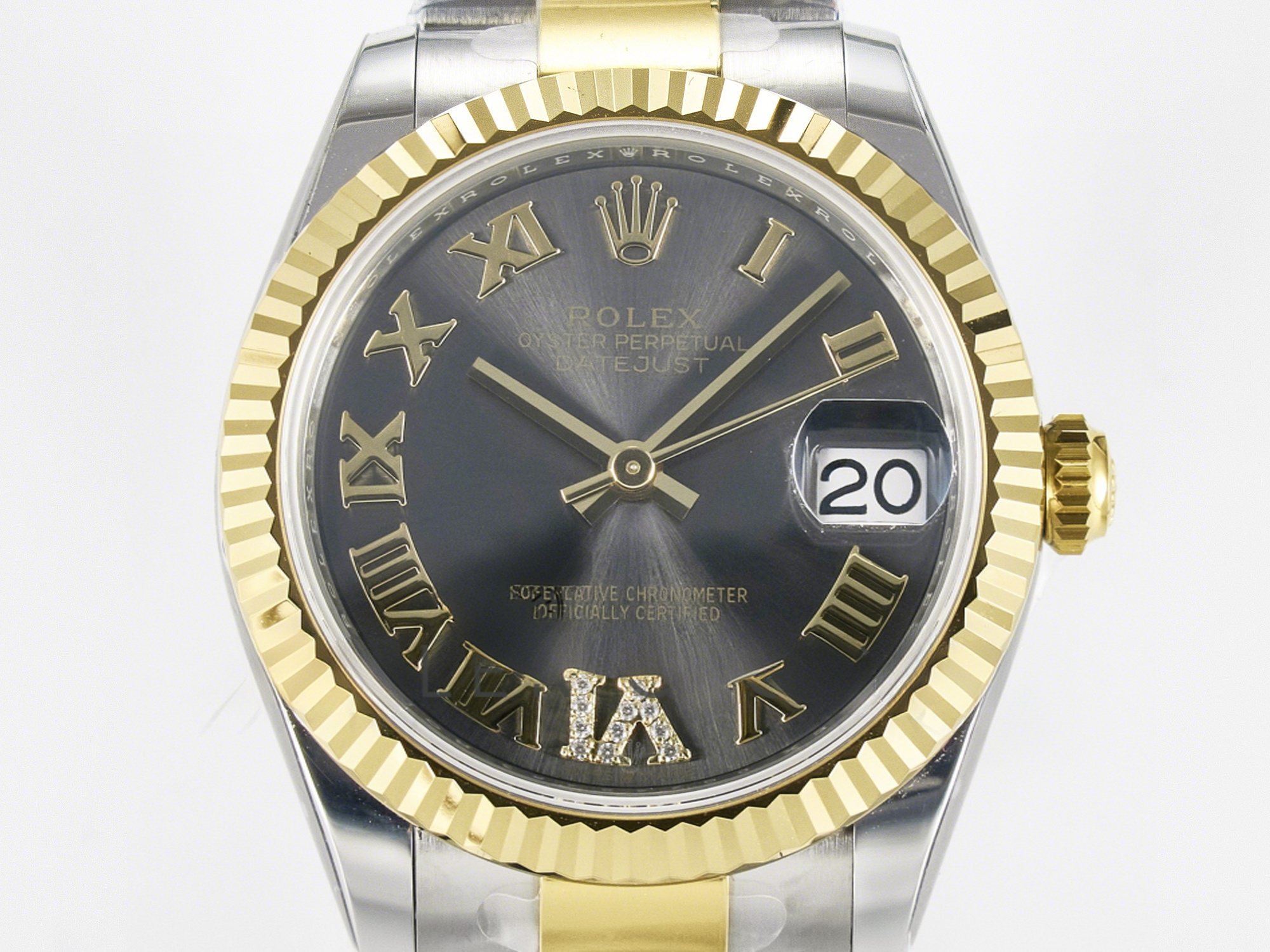 Rolex DateJust 31 278273 ARF 1:1 Best Edition 904L Steel Gray Roman Diamonds Dial on SS/YG Oyster Bracelet ETA 2688-fasswatch