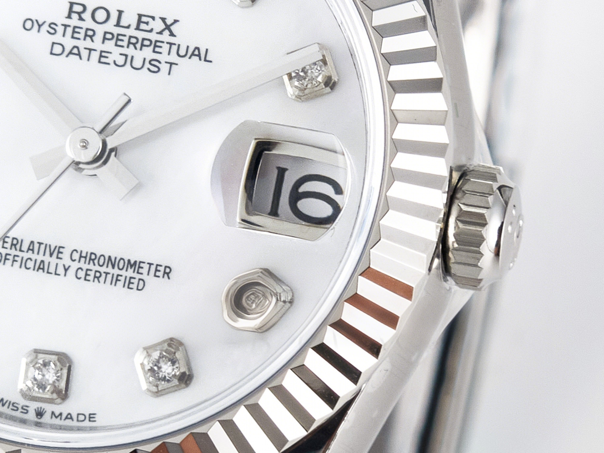 Rolex DateJust 31 278274 ARF 1:1 Best Edition 904L Steel White MOP Diamonds Dial on SS Oyster Bracelet ETA 2688-fasswatch