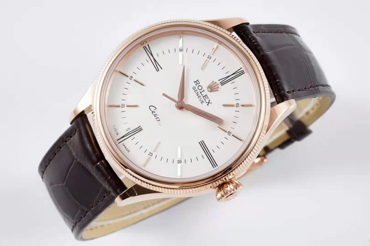 Rolex Cellini Time 50509 White Dial with Roman Marker in Rose Gold-fasswatch