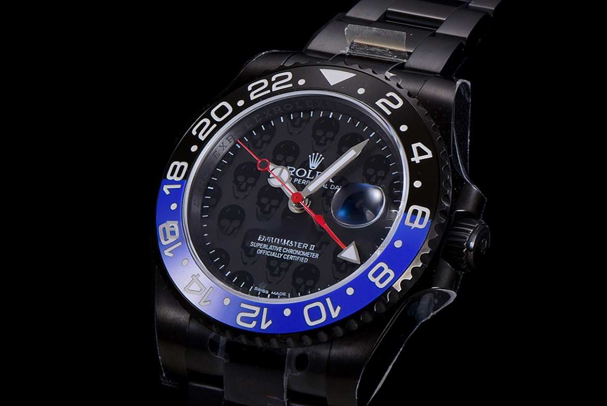 Rolex GMT Master II 116710 Titan Black “Revenge” BLNR Black Dial in DLC-fasswatch