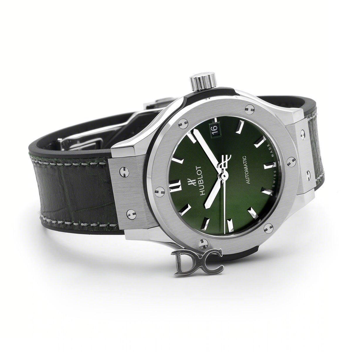 Hublot Classic Fusion Automatic 38mm Green Dial in Titanium-fasswatch