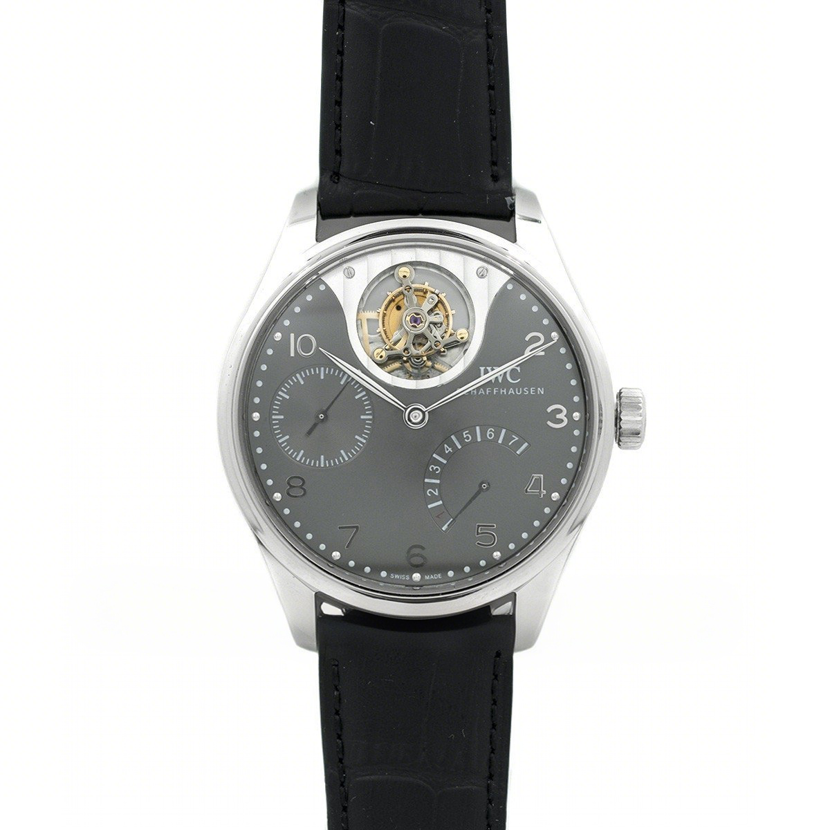 IWC Portuguese Tourbillon Mystère Rétrograde IW504401 in White Gold-fasswatch