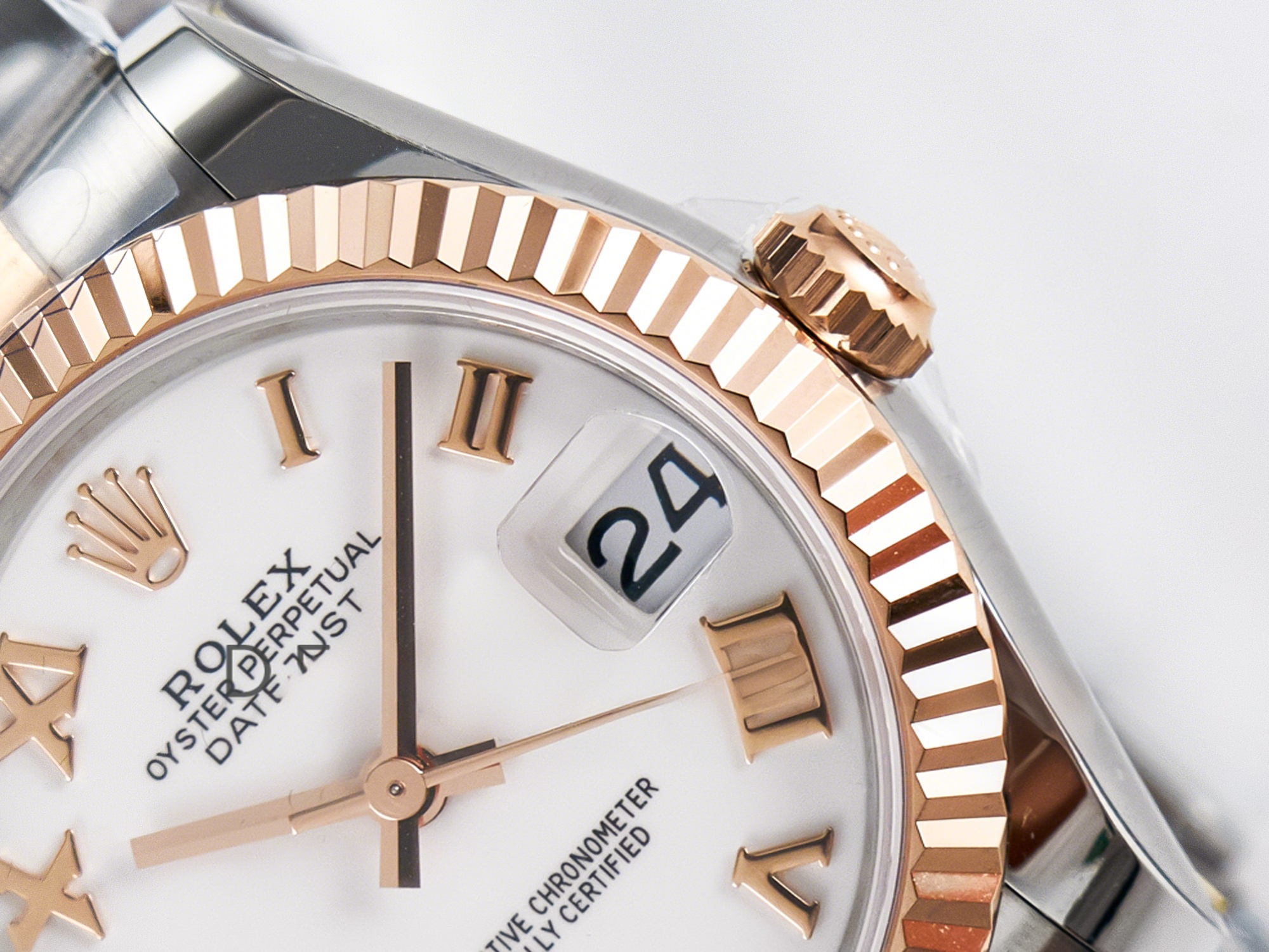 Rolex DateJust 31 278271 ARF 1:1 Best Edition 904L Steel White Roman Dial on SS/RG Oyster Bracelet ETA 2688-fasswatch