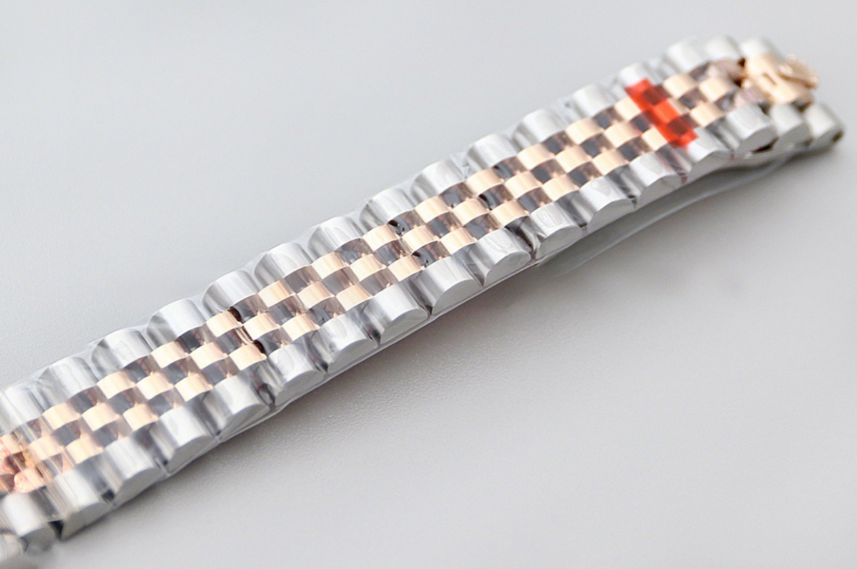 Rolex Ladies Datejust 279171 White MOP Dial with Diamond Markers in Rose Gold/Steel-fasswatch