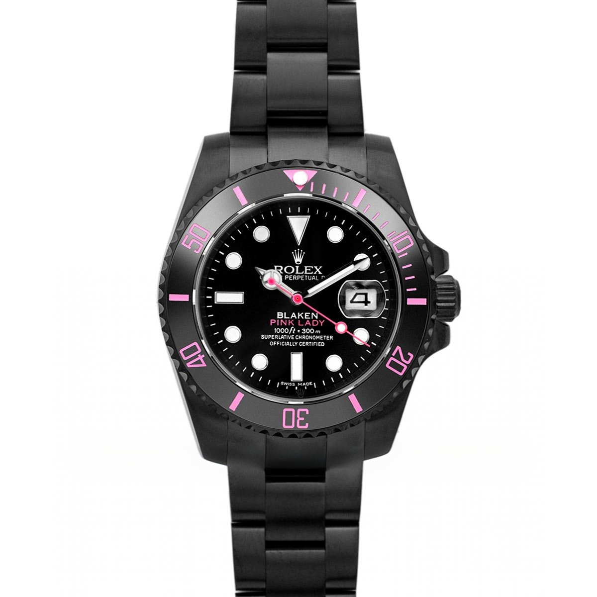 Rolex Blaken Submariner Pink Lady PVD Steel-fasswatch