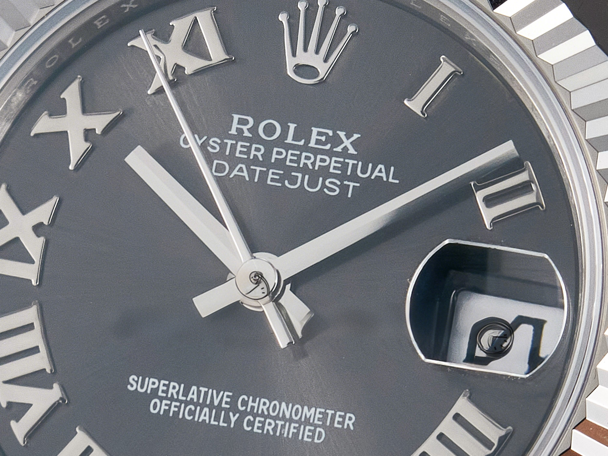Rolex DateJust 31 278274 ARF 1:1 Best Edition 904L Steel Gray Roman Diamonds Dial on SS Jubilee Bracelet ETA 2688-fasswatch