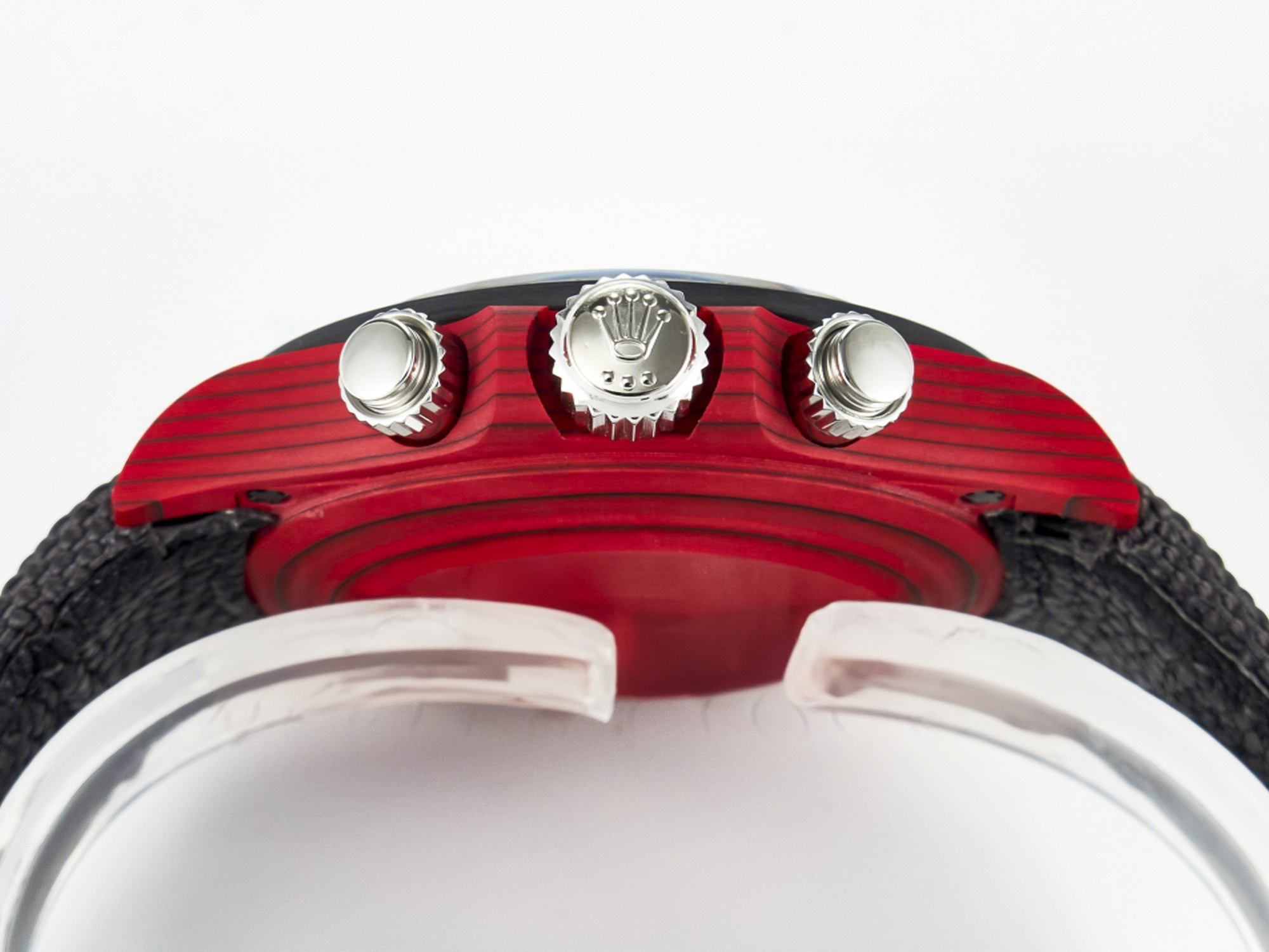 Rolex Daytona DIW Carbon DIWF 1:1 Best Edition Red Dial on Gray Nylon Strap SH7750-fasswatch