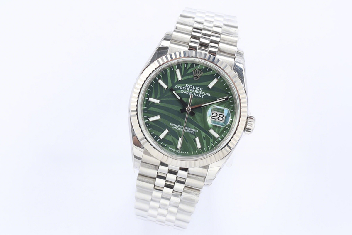 Rolex Datejust 36 126234 Olive Green Dial in Steel on Jubilee Bracelet-fasswatch