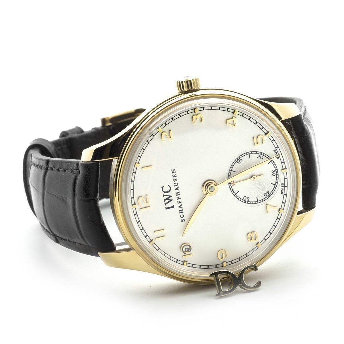 IWC Portuguese Hand Wound Eight Days IW545409 White Dial in Gold-fasswatch
