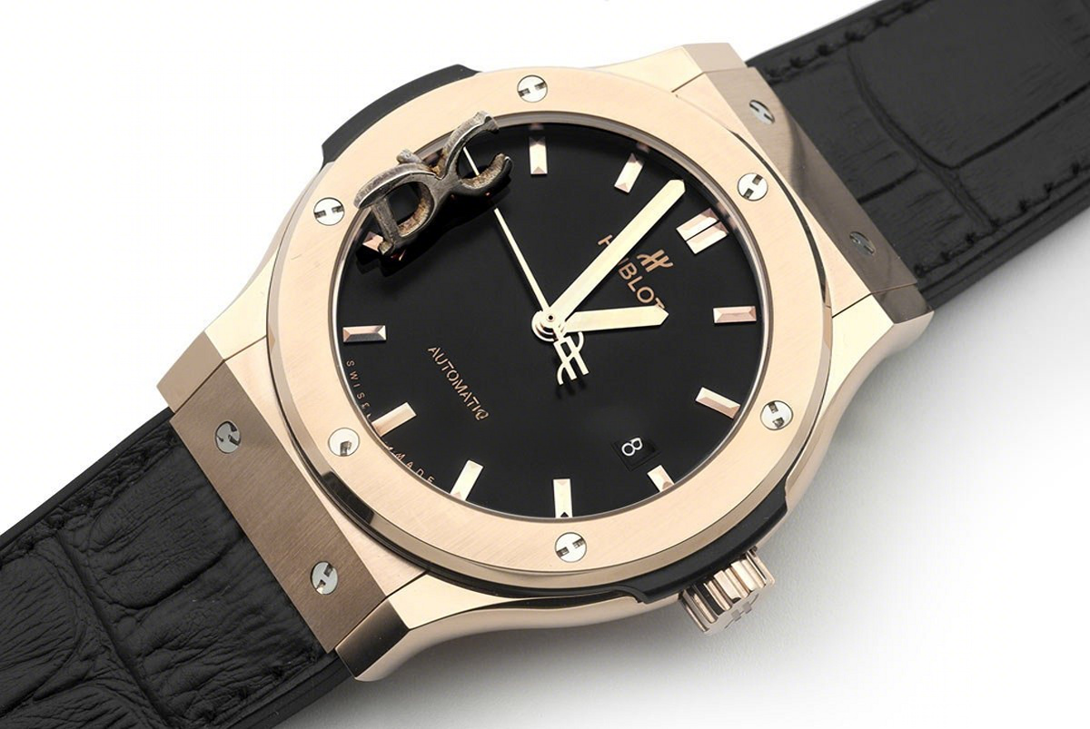 Hublot Classic Fusion Automatic 42mm Black Dial in Rose Gold-fasswatch