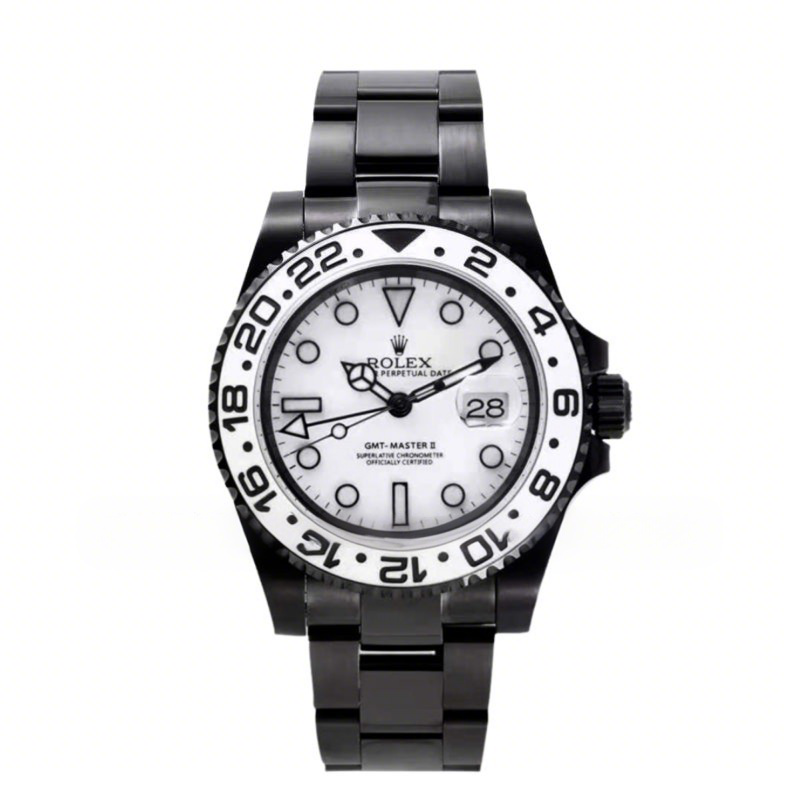 Rolex GMT Master II 116710 “Oreo” White Dial in PVD-fasswatch