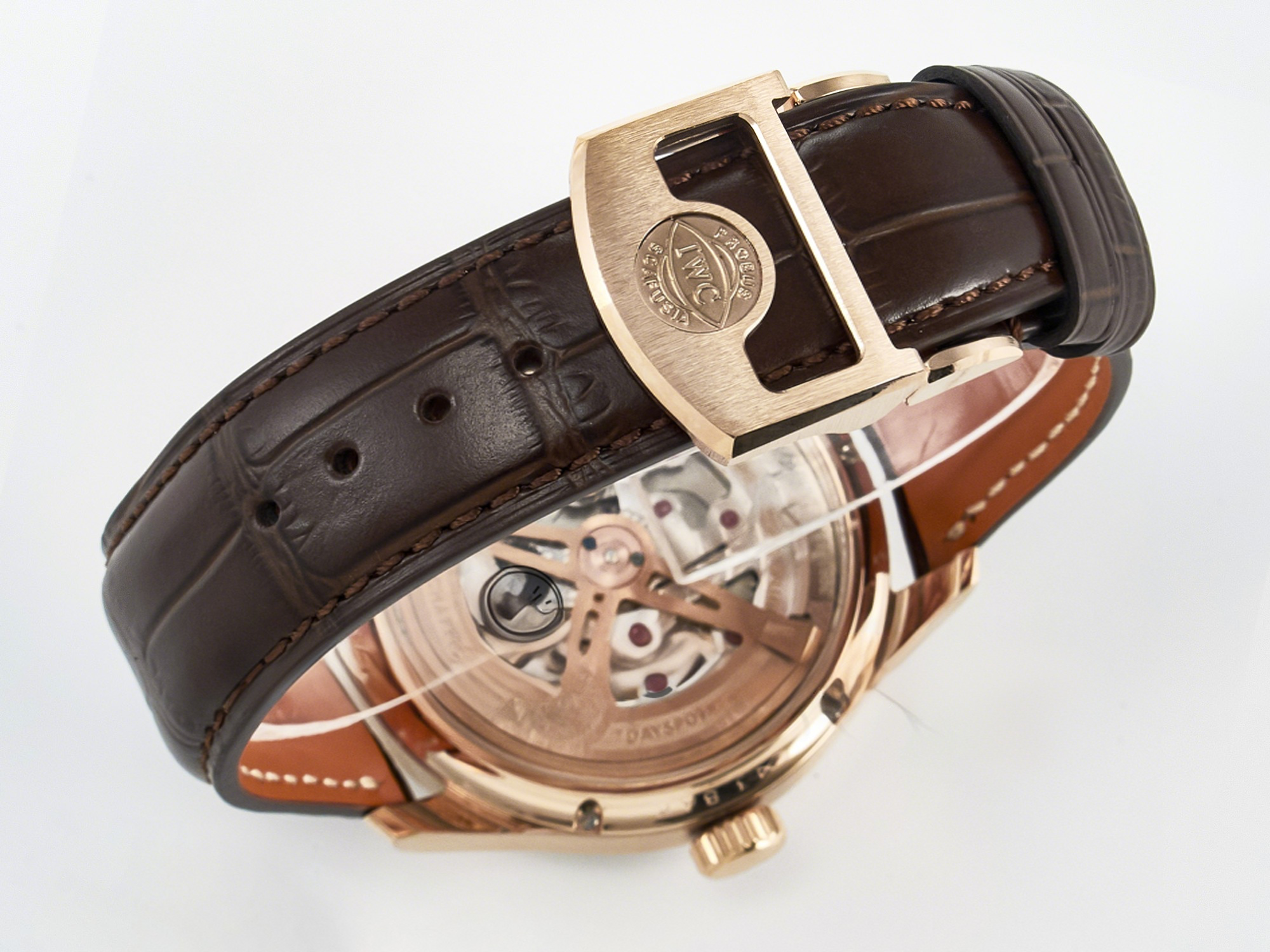 IWC IW5033 Portugieser Perpetual Calendar RG V9F 1:1 Best Edition White Dial on Brown Leather Strap A52610-fasswatch