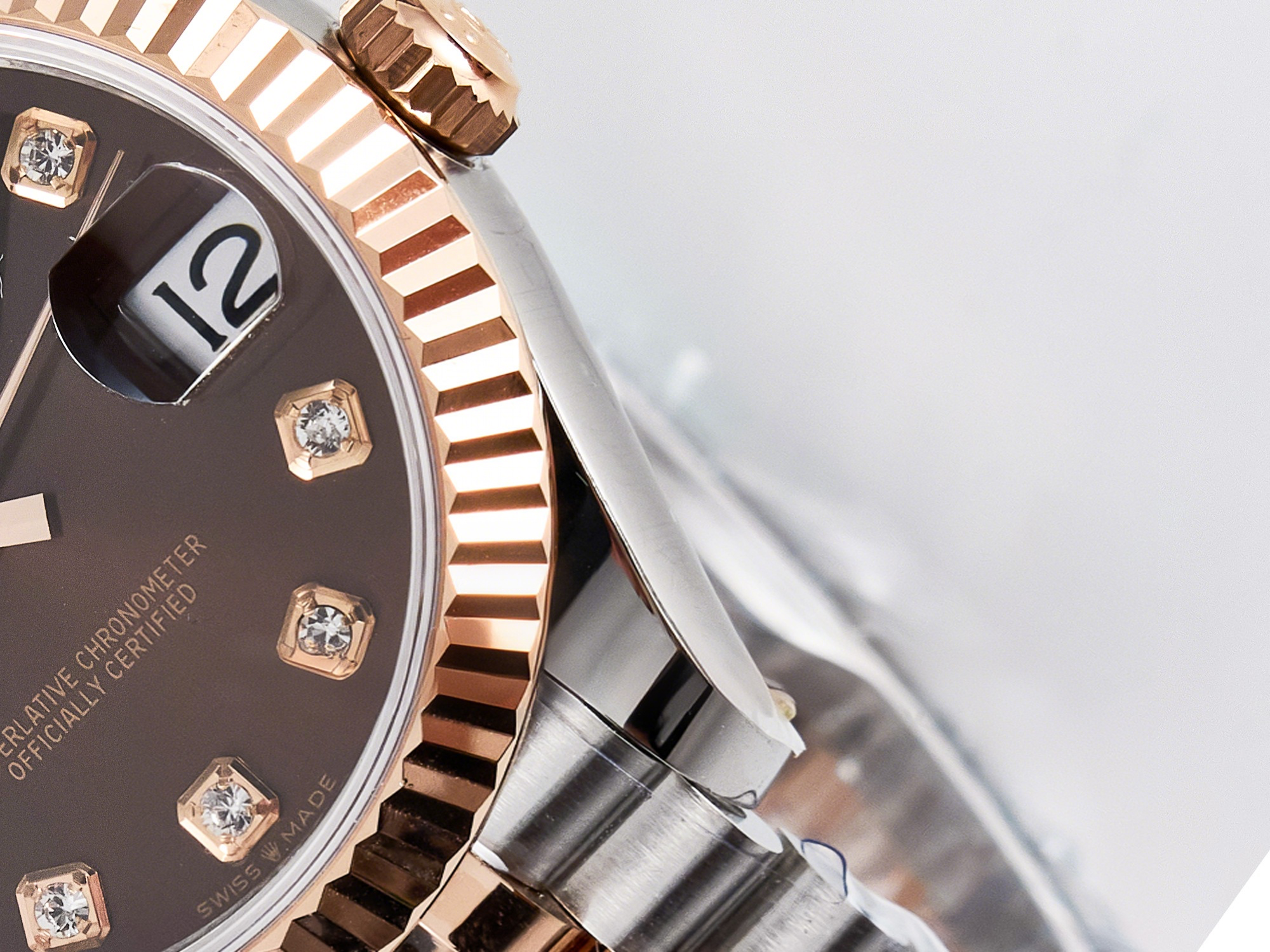 Rolex DateJust 31 278271 ARF 1:1 Best Edition 904L Steel Brown Diamonds Dial on SS/RG Jubilee Bracelet ETA 2688-fasswatch