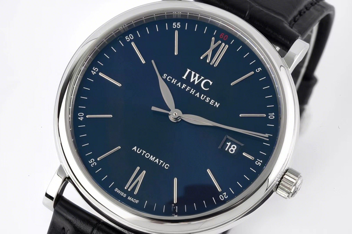 IWC Portofino Automatic IW356512 Blue Dial in Steel-fasswatch