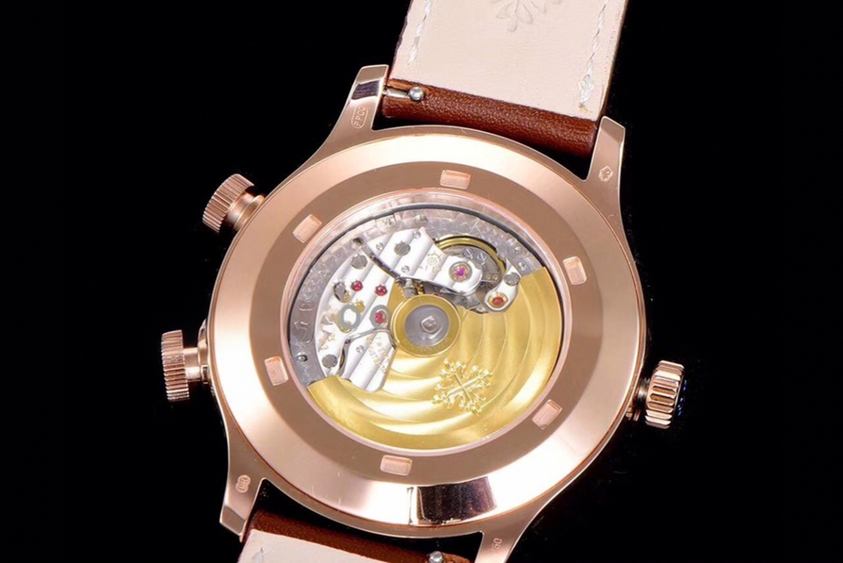 Patek Philippe Calatrava Pilot Travel Time 5524R Brown Dial in Rose Gold-fasswatch