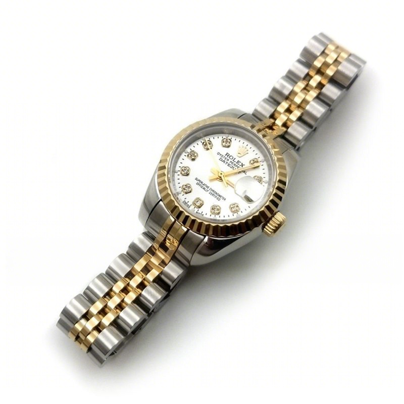 Rolex Datejust Ladies 69173 Dual Tone Steel/Gold with Diamonds-fasswatch