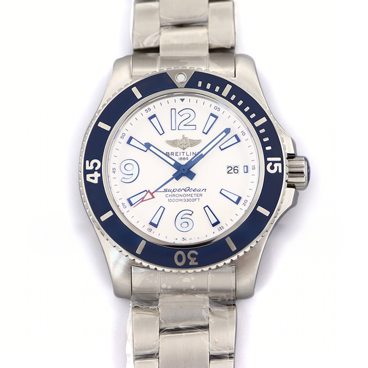 Breitling Superocean Automatic 44mm in White Dial on Blue Bezel-fasswatch