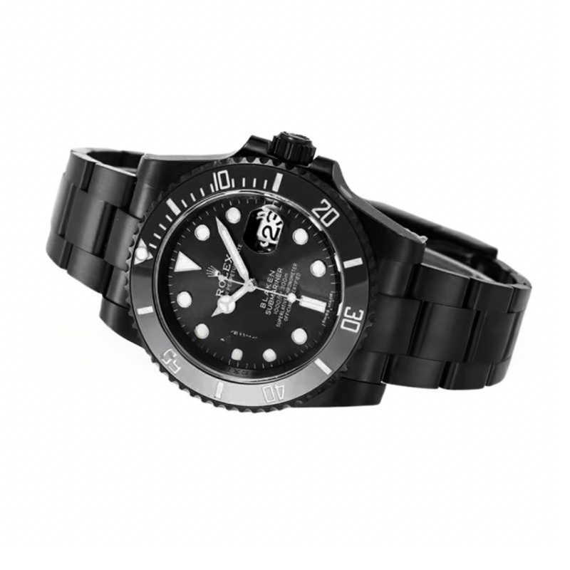 Rolex Blaken Submariner 116610 Black Dial in DLC-fasswatch