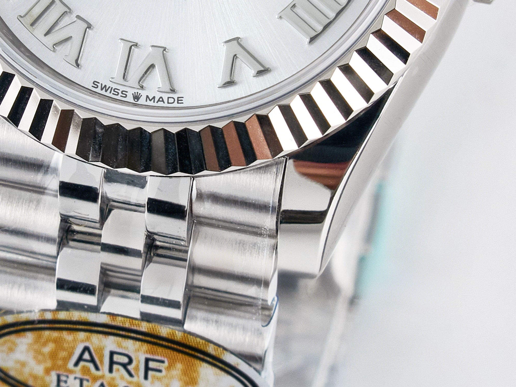Rolex DateJust 31 278274 ARF 1:1 Best Edition 904L Steel Silver Roman Diamonds Dial on SS Jubilee Bracelet ETA 2688-fasswatch