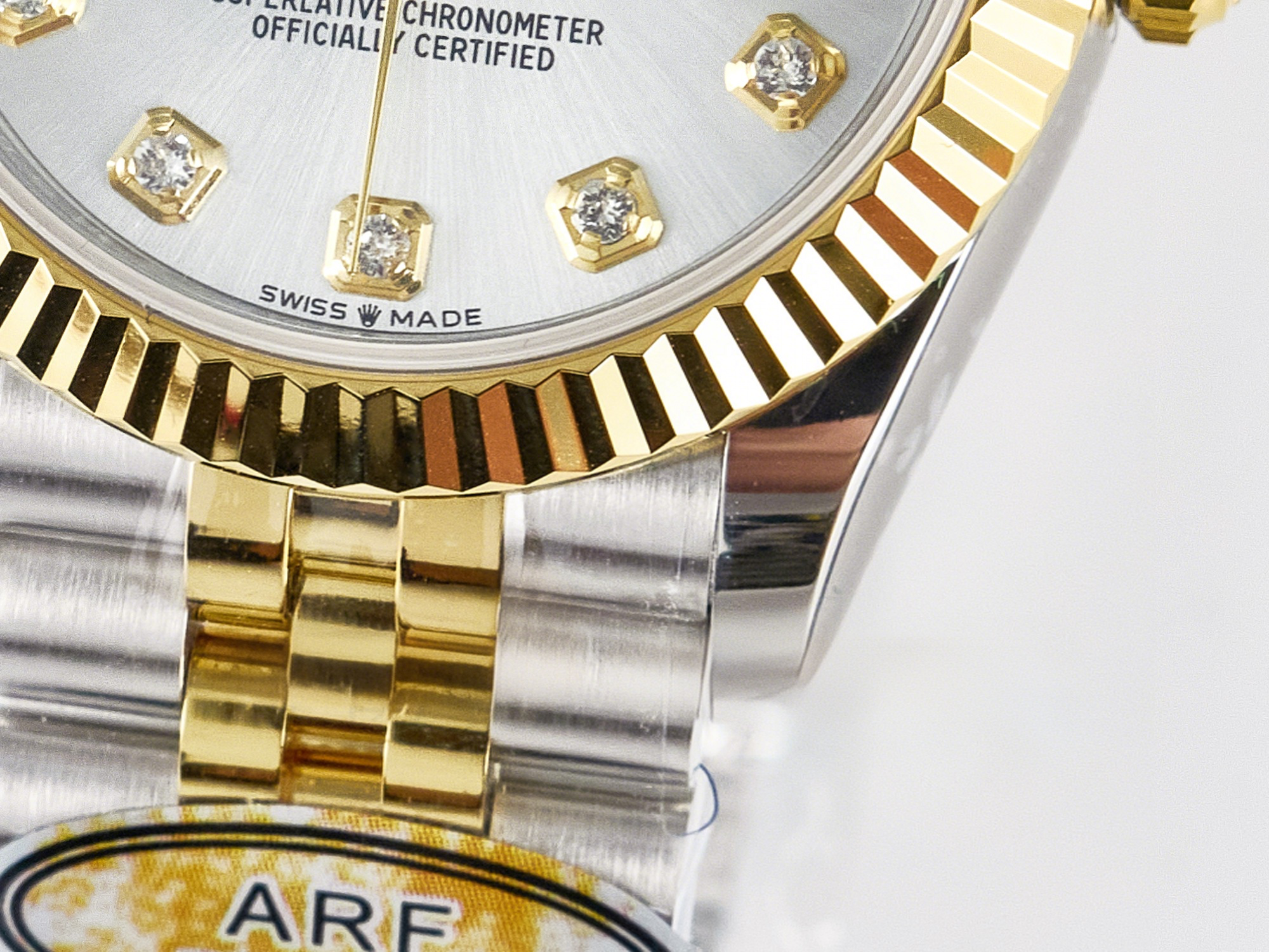 Rolex DateJust 31 278273 ARF 1:1 Best Edition 904L Steel Silver Diamonds Dial on SS/YG Jubilee Bracelet ETA 2688-fasswatch