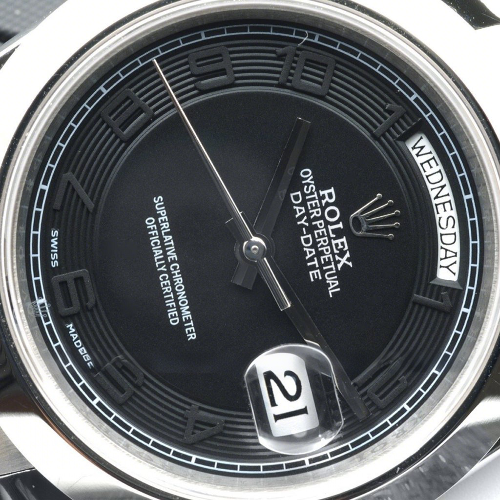 Rolex Day-Date II 218206 President Platinum Black Dial-fasswatch