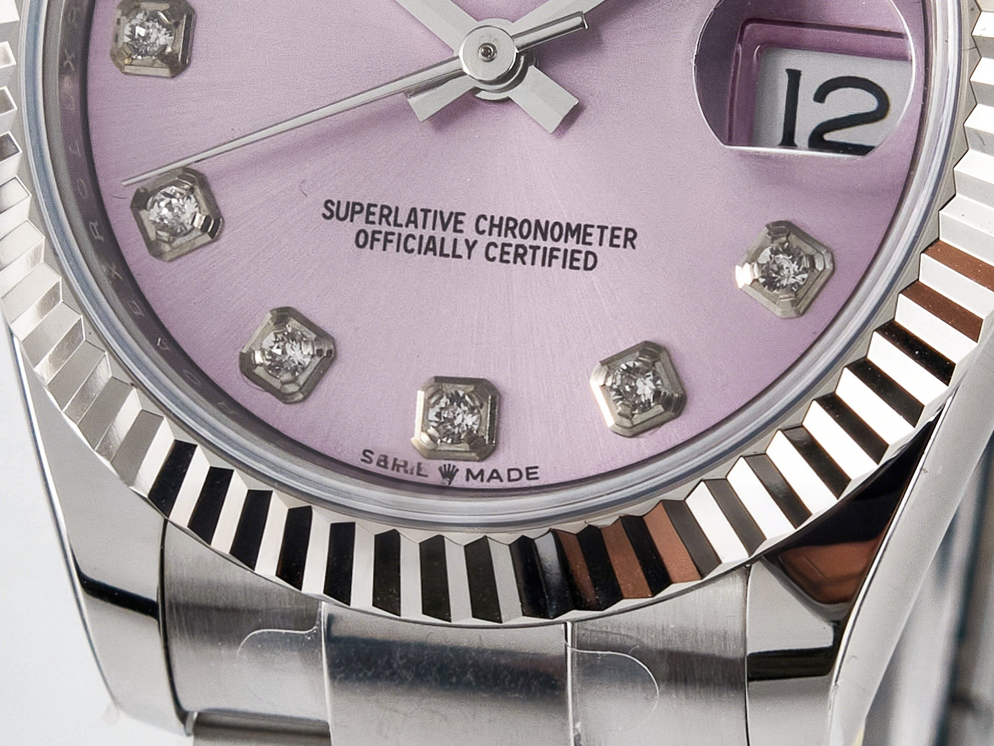 Rolex DateJust 31 278274 ARF 1:1 Best Edition 904L Steel Pink Diamonds Dial on SS Oyster Bracelet ETA 2688-fasswatch