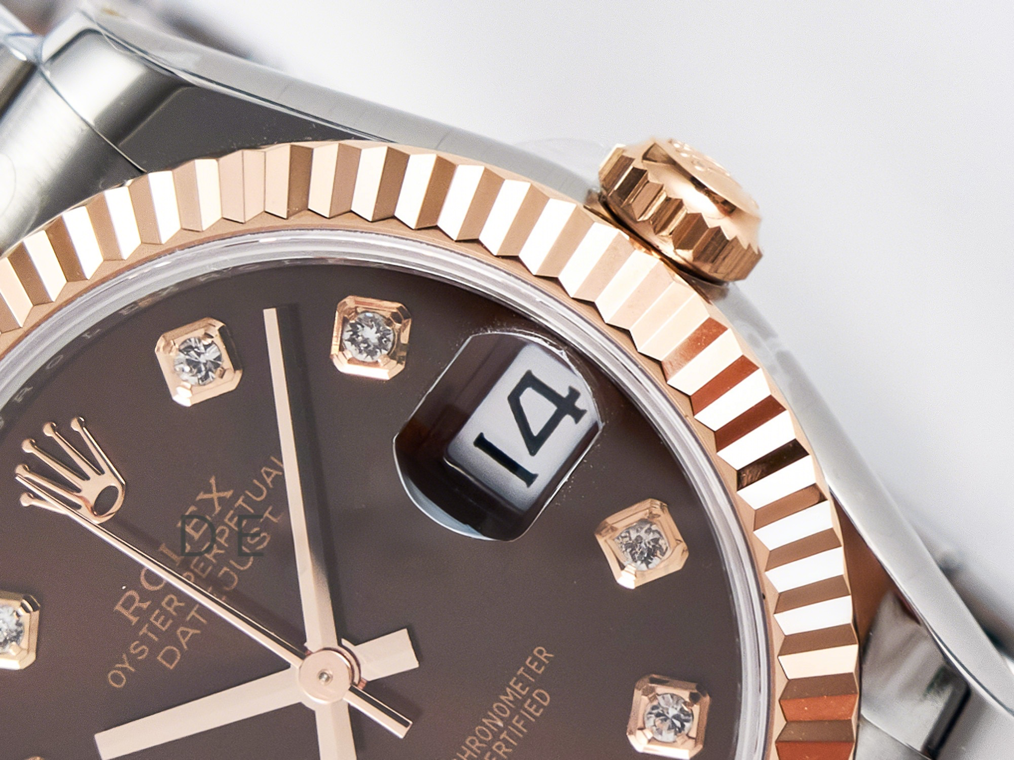 Rolex DateJust 31 278271 ARF 1:1 Best Edition 904L Steel Brown Diamonds Dial on SS/RG Oyster Bracelet ETA 2688-fasswatch