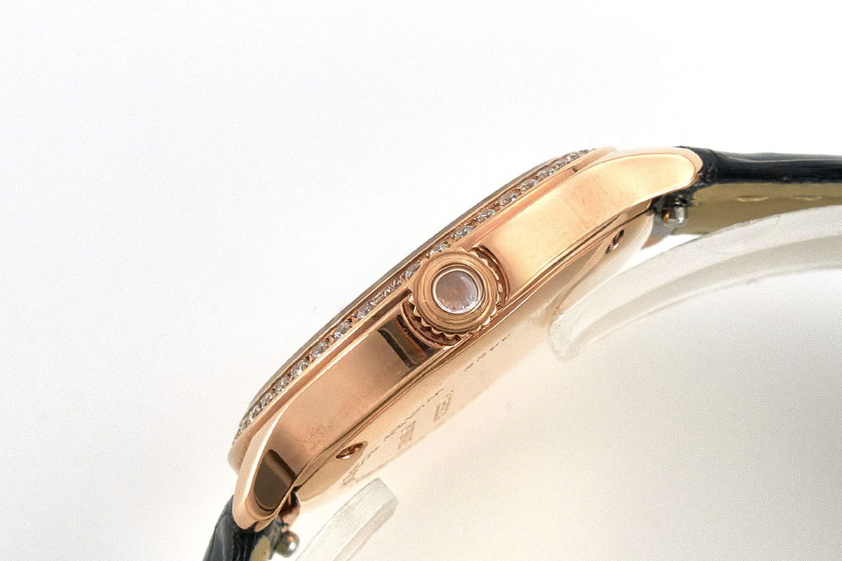 Cartier Ronde Must De Cartier 29mm White Dial with Diamond Bezel in Rose Gold-fasswatch