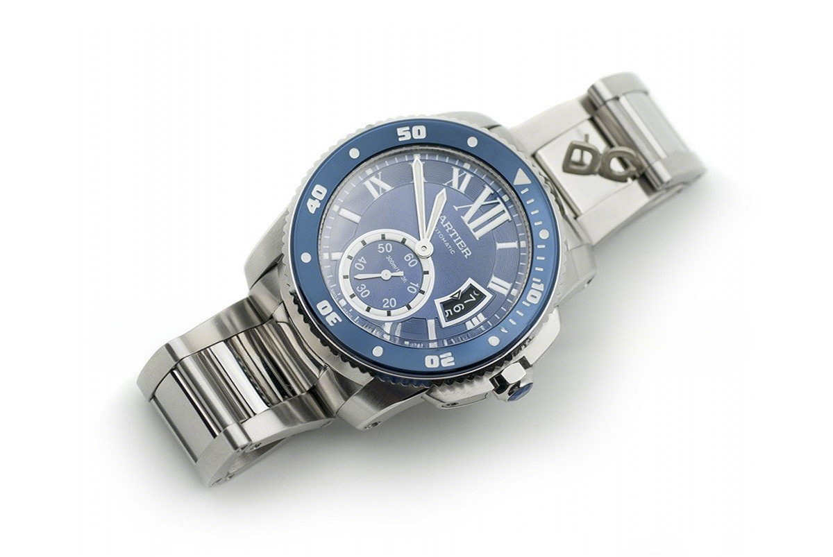 Calibre de Cartier Diver Blue Dial in Steel Bracelet-fasswatch