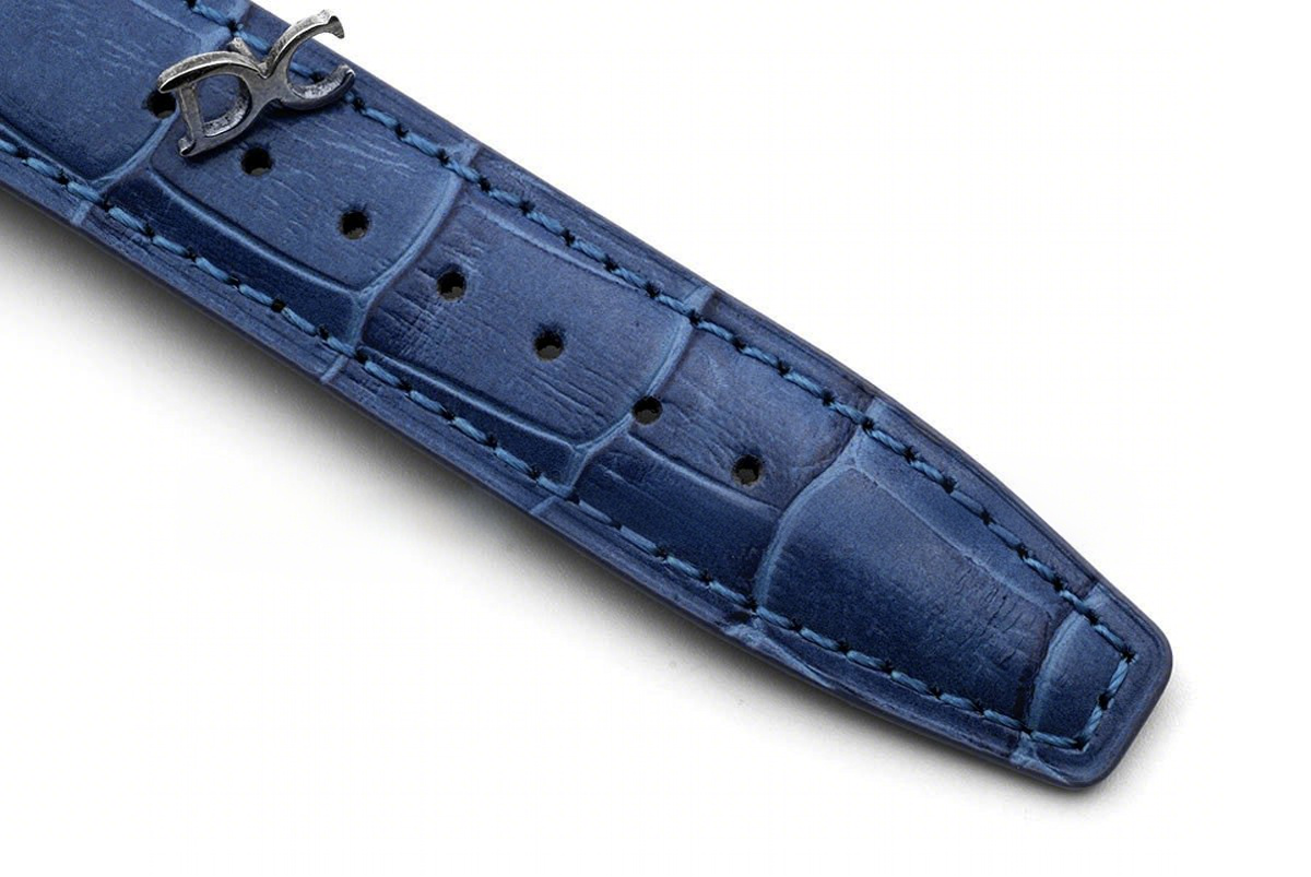 IWC Portugieser Chronograph Automatic White Dial in Rose Gold on Blue Leather Strap-fasswatch