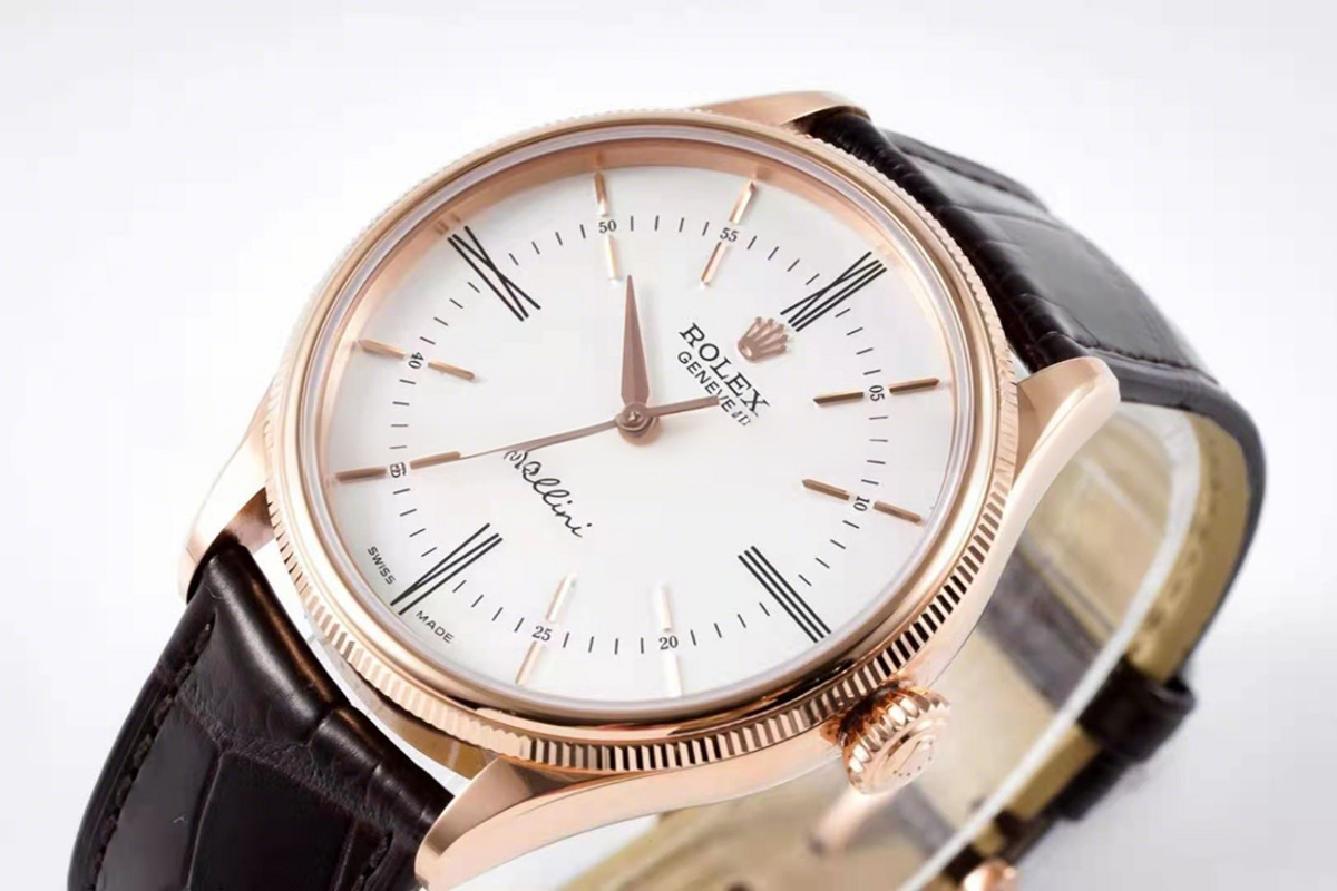 Rolex Cellini Time 50509 White Dial with Roman Marker in Rose Gold-fasswatch