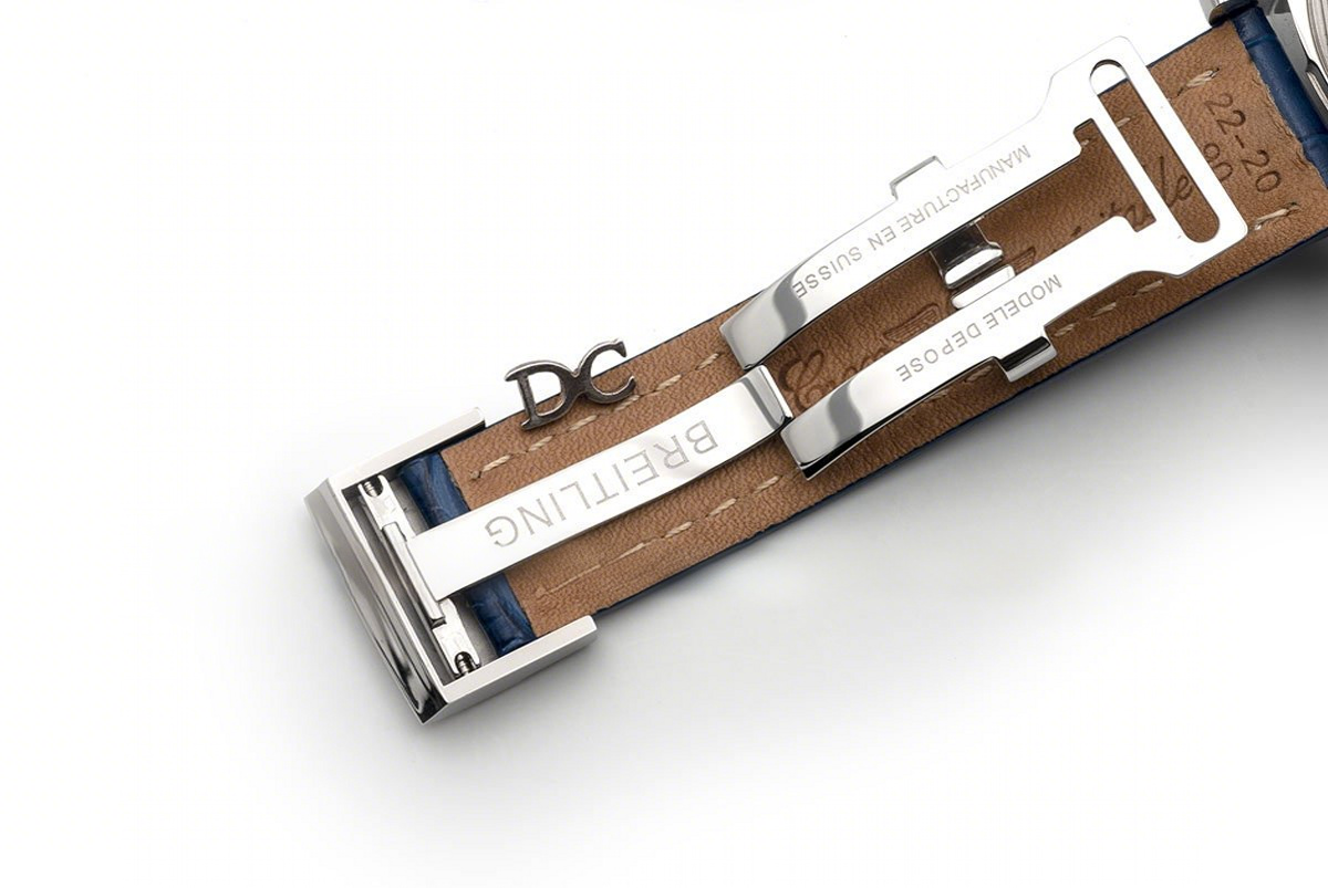 Breitling Colt Chronograph 44mm Blue Dial in Steel on Leather Strap-fasswatch