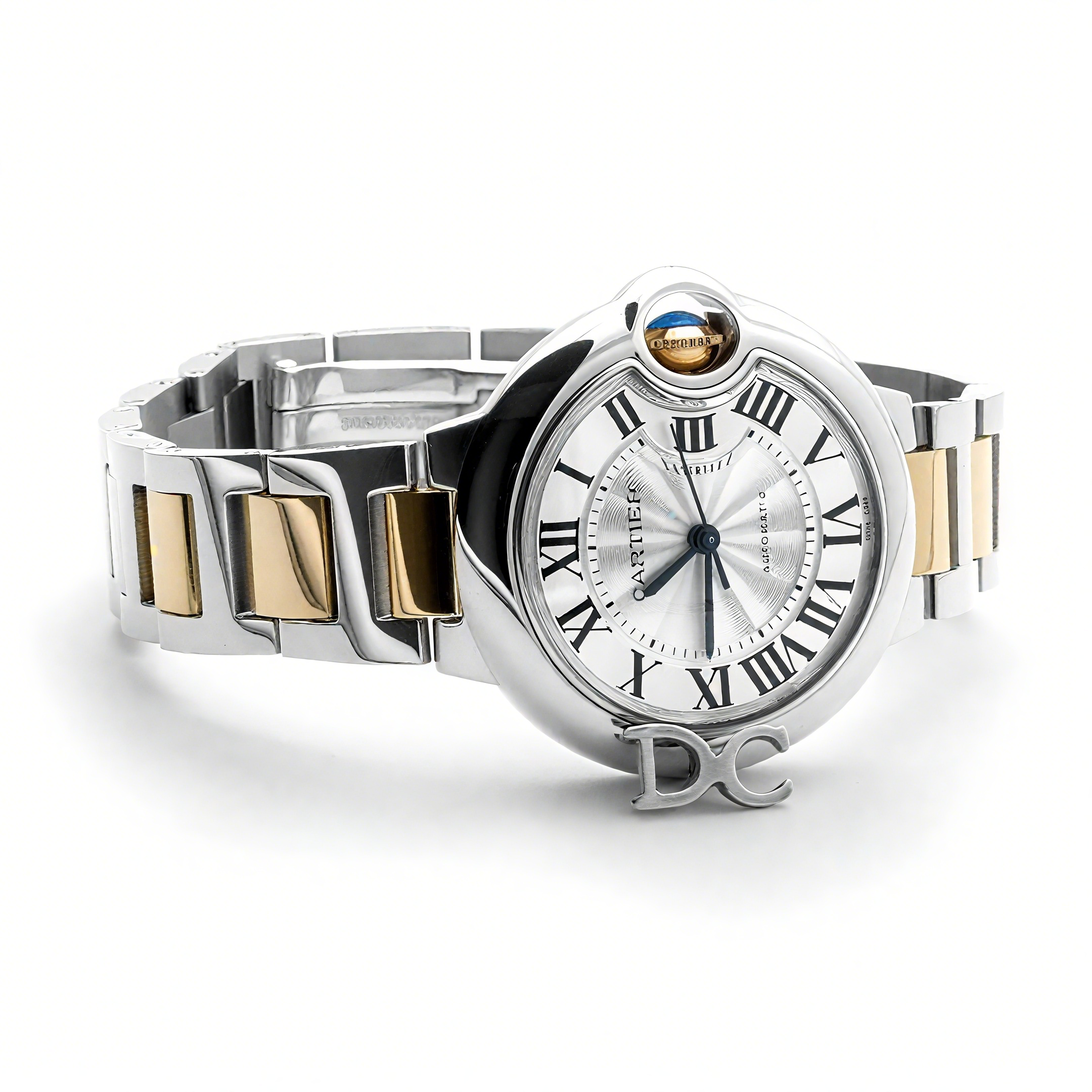 Cartier Ballon Bleu De Cartier 36mm Silver Dial in Steel/ Yellow Gold-fasswatch
