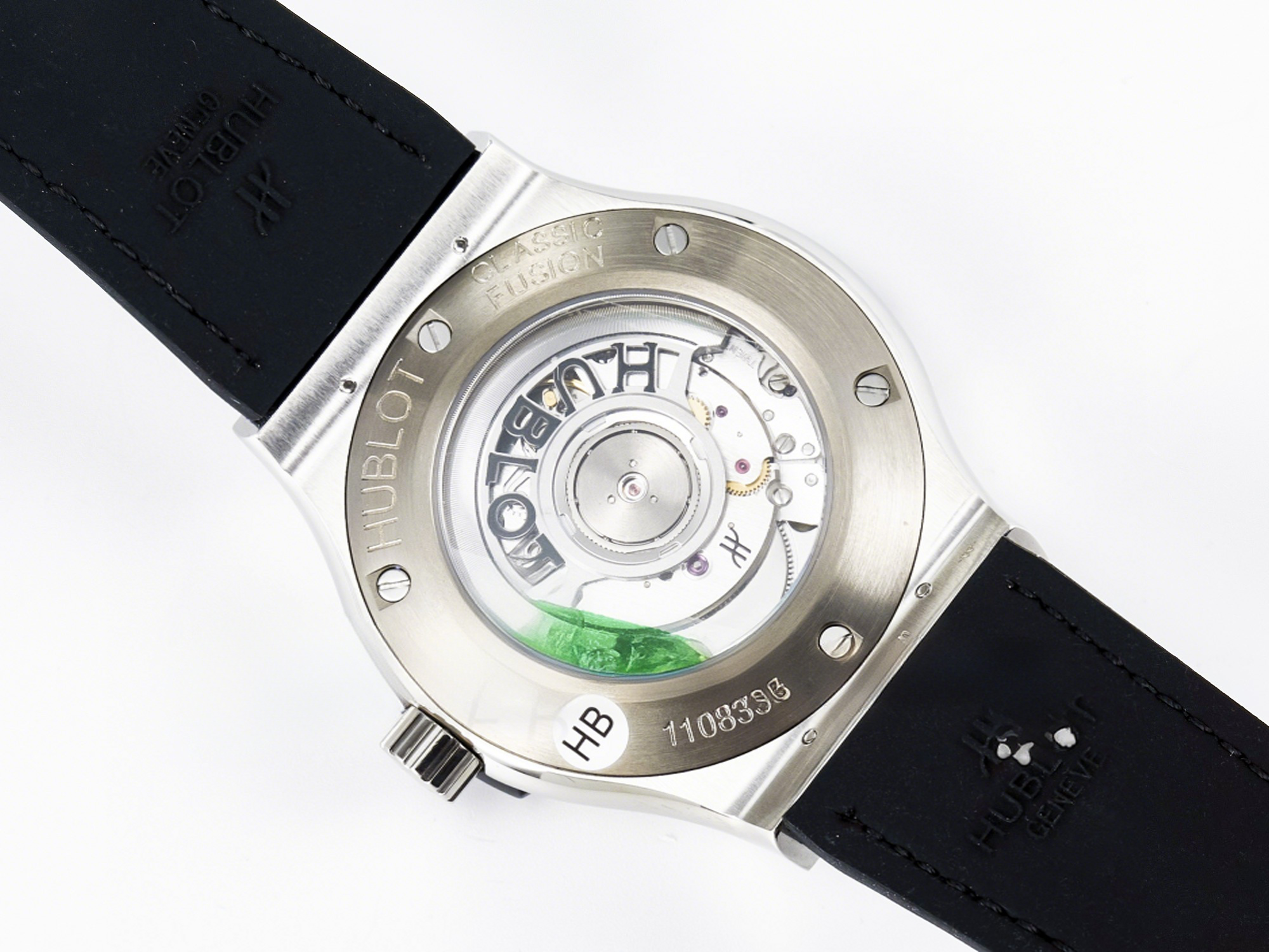 Hublot Classic Fusion Bang 42mm HBF 1:1 Best Edition Black Dial Diamonds Bezel on Black Leather Strap A2892-fasswatch