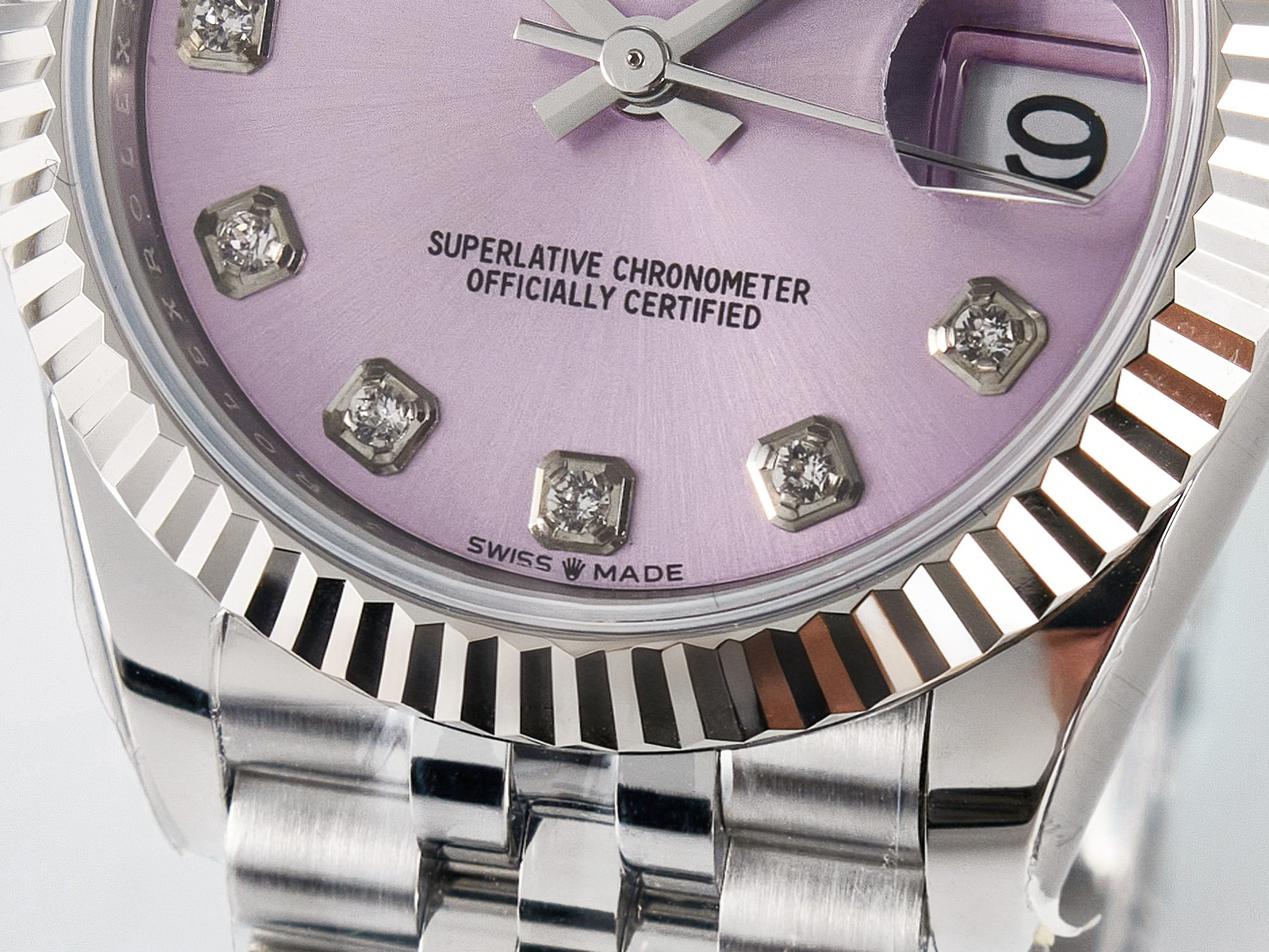 Rolex DateJust 31 278274 ARF 1:1 Best Edition 904L Steel Pink Diamonds Dial on SS Jubilee Bracelet ETA 2688-fasswatch