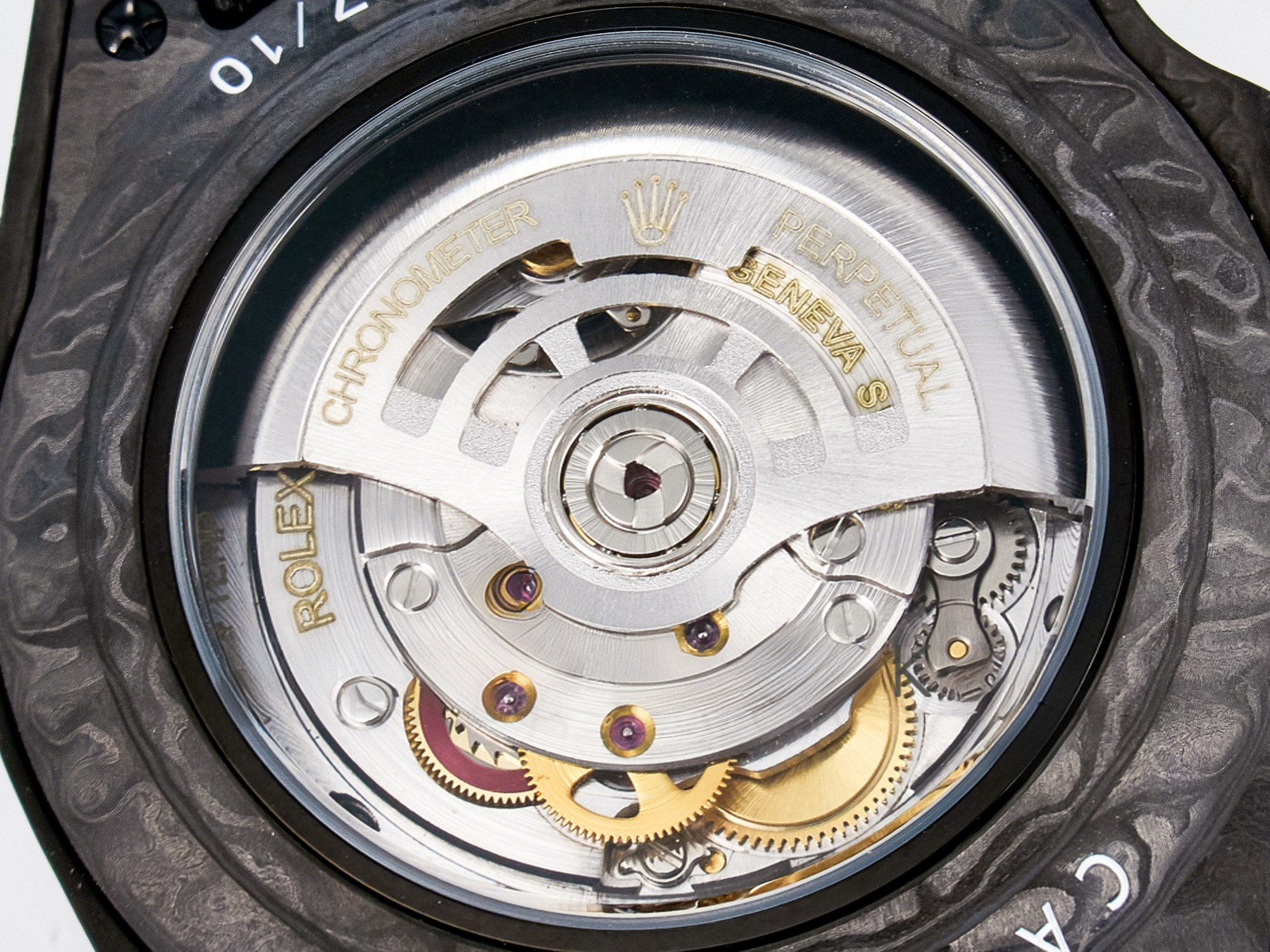 Rolex GMT Carbon DIWF Best Edition Black Carbon Dial SS Markers on Black Nylon Strap SA3285 CHS V2-fasswatch