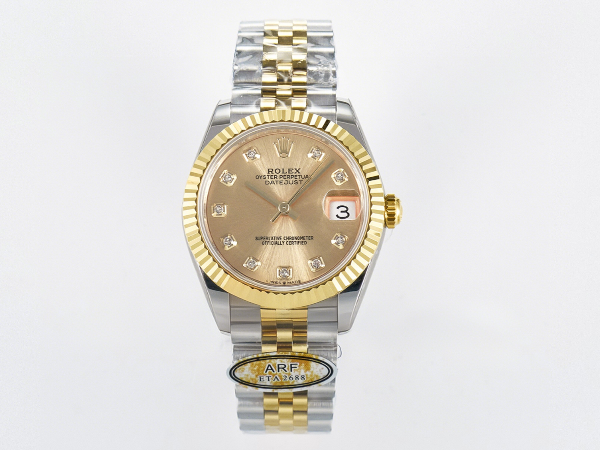 Rolex DateJust 31 278273 ARF 1:1 Best Edition 904L Steel YG Diamonds Dial on SS/YG Jubilee Bracelet ETA 2688-fasswatch