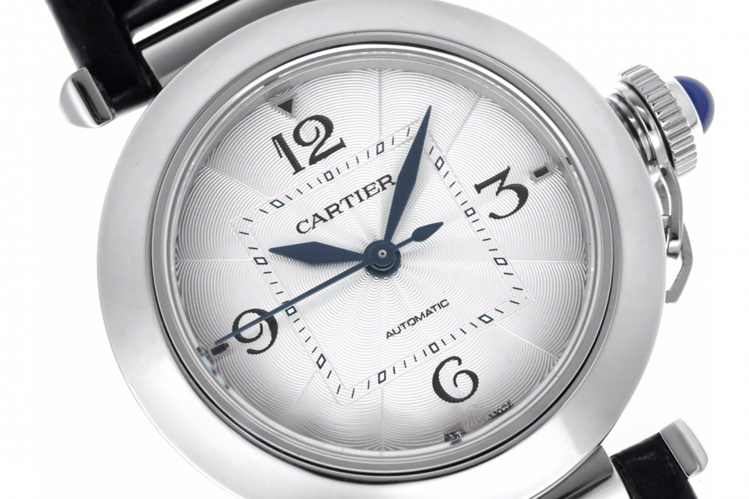 Cartier Pasha de Cartier 35mm in Blue Leather Strap-fasswatch