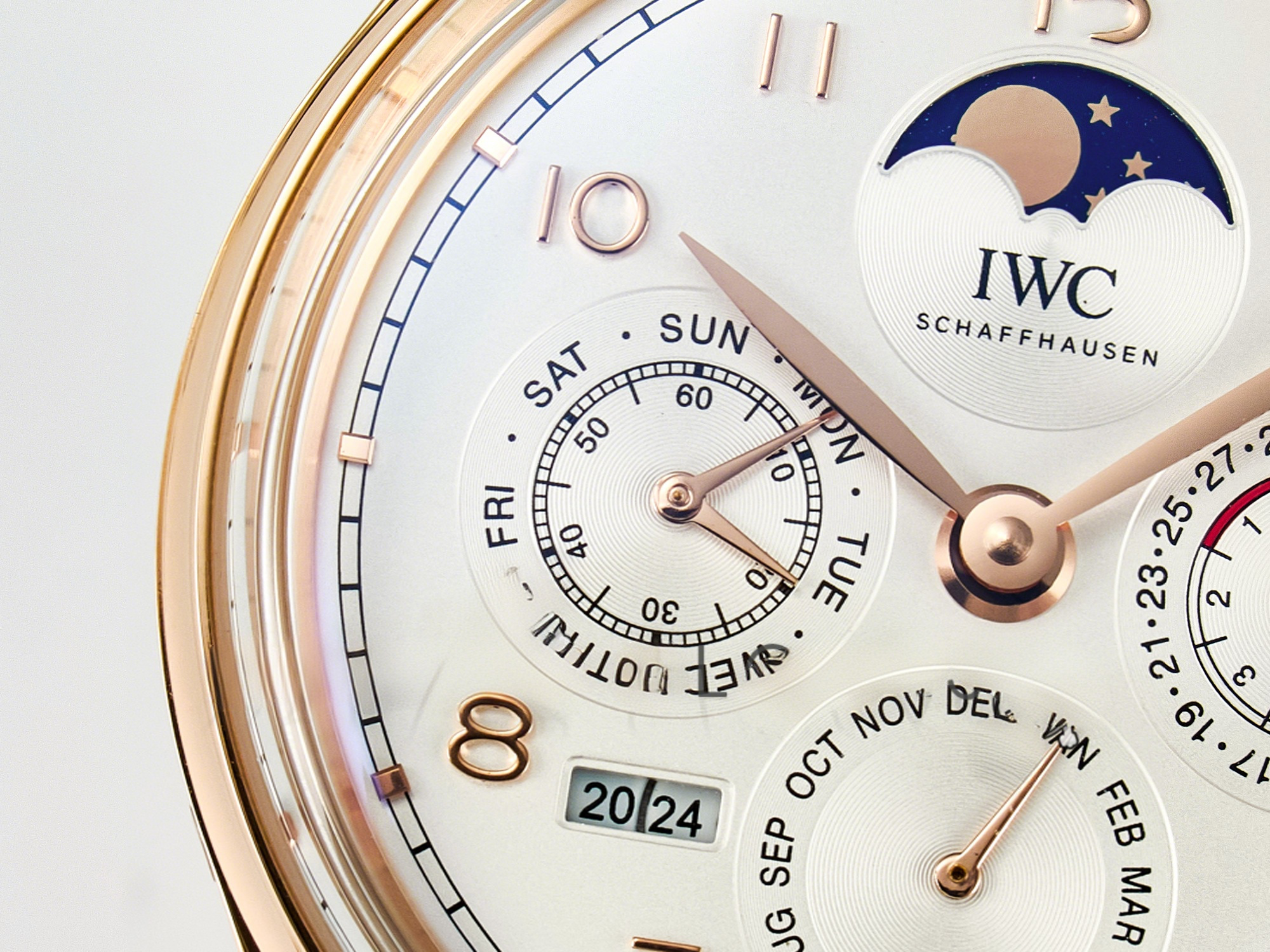 IWC IW5033 Portugieser Perpetual Calendar RG V9F 1:1 Best Edition White Dial on Brown Leather Strap A52610-fasswatch