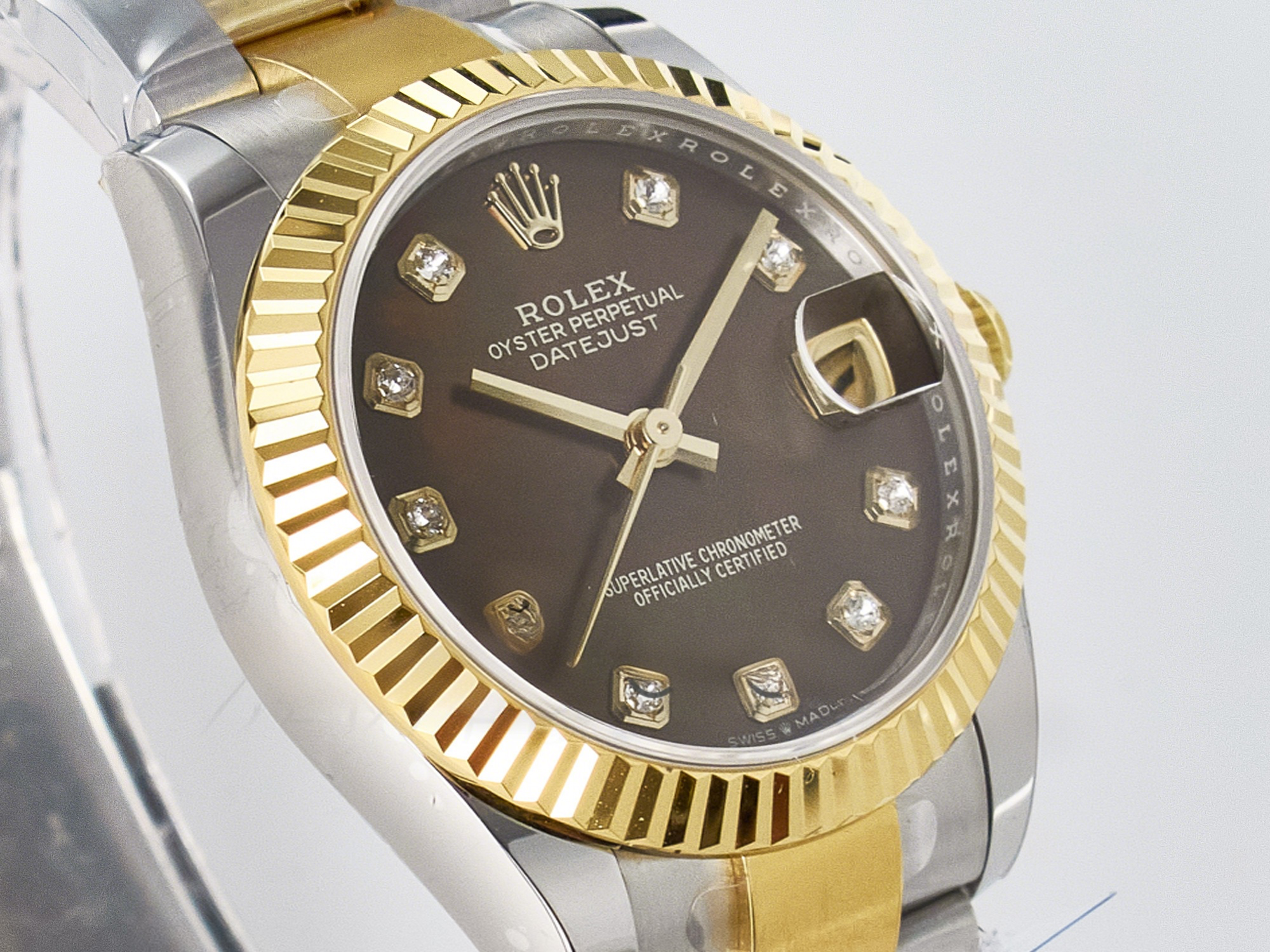 Rolex DateJust 31 278273 ARF 1:1 Best Edition 904L Steel Brown Diamonds Dial on SS/YG Oyster Bracelet ETA 2688-fasswatch