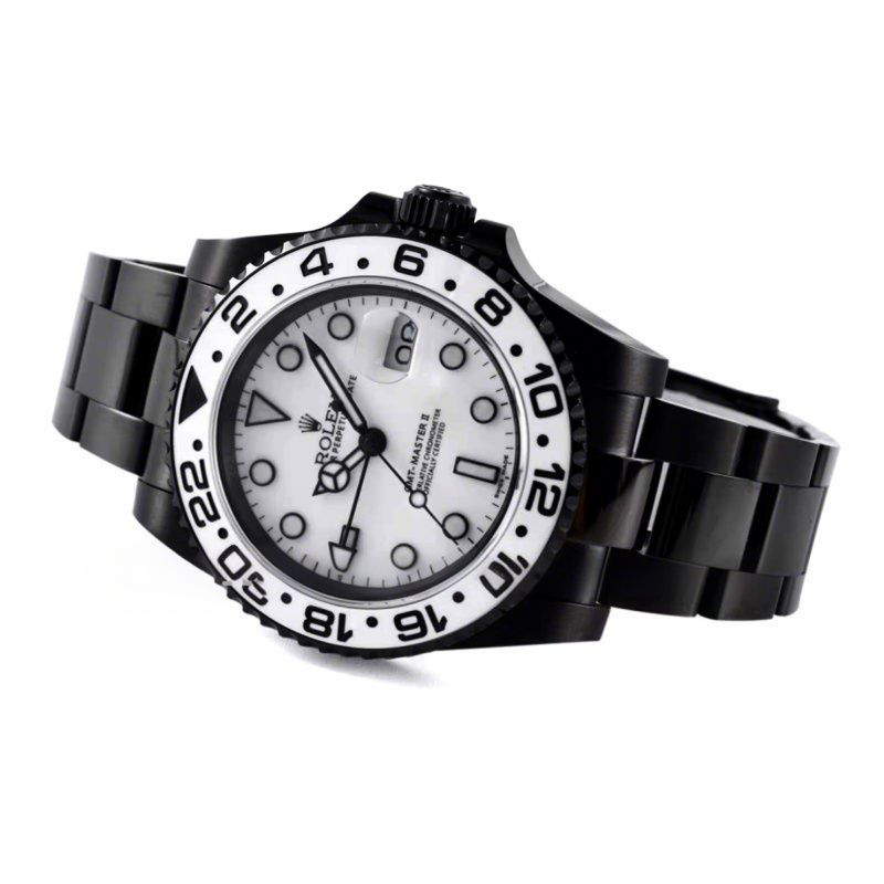 Rolex GMT Master II 116710 “Oreo” White Dial in PVD-fasswatch