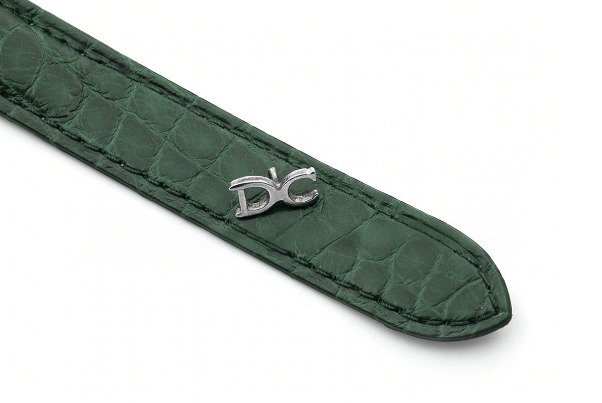 Cartier Ballon Bleu de Cartier 36mm White Dial in Steel on Green Leather Strap-fasswatch