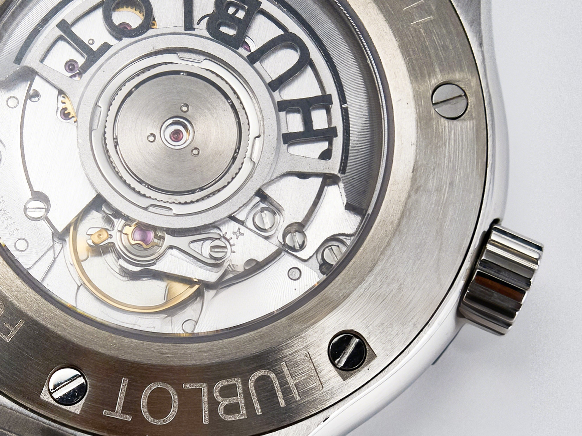 Hublot Classic Fusion Bang 42mm HBF 1:1 Best Edition Gray Dial Diamonds Bezel on Gray Rubber Strap A2892-fasswatch