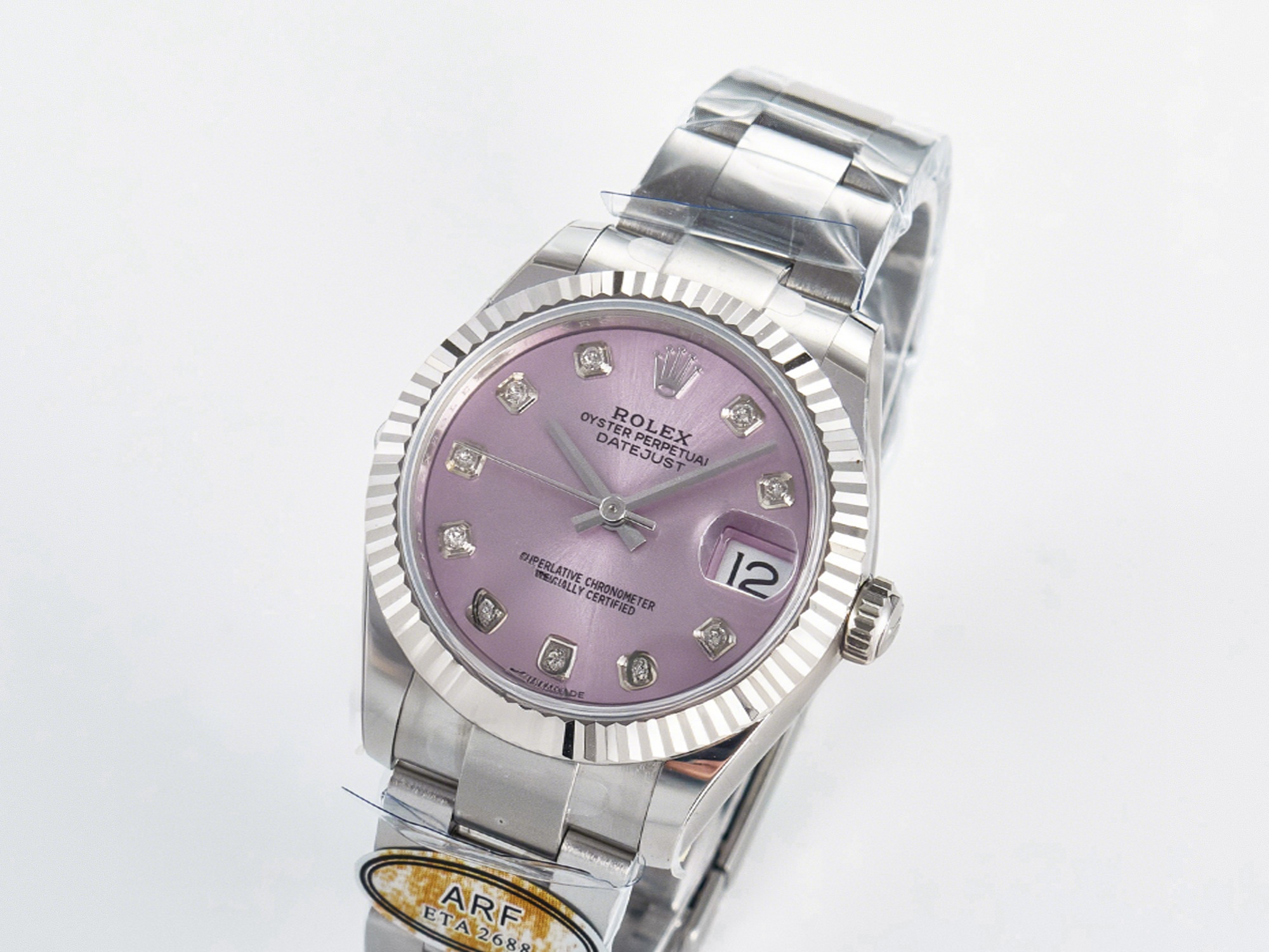 Rolex DateJust 31 278274 ARF 1:1 Best Edition 904L Steel Pink Diamonds Dial on SS Oyster Bracelet ETA 2688-fasswatch