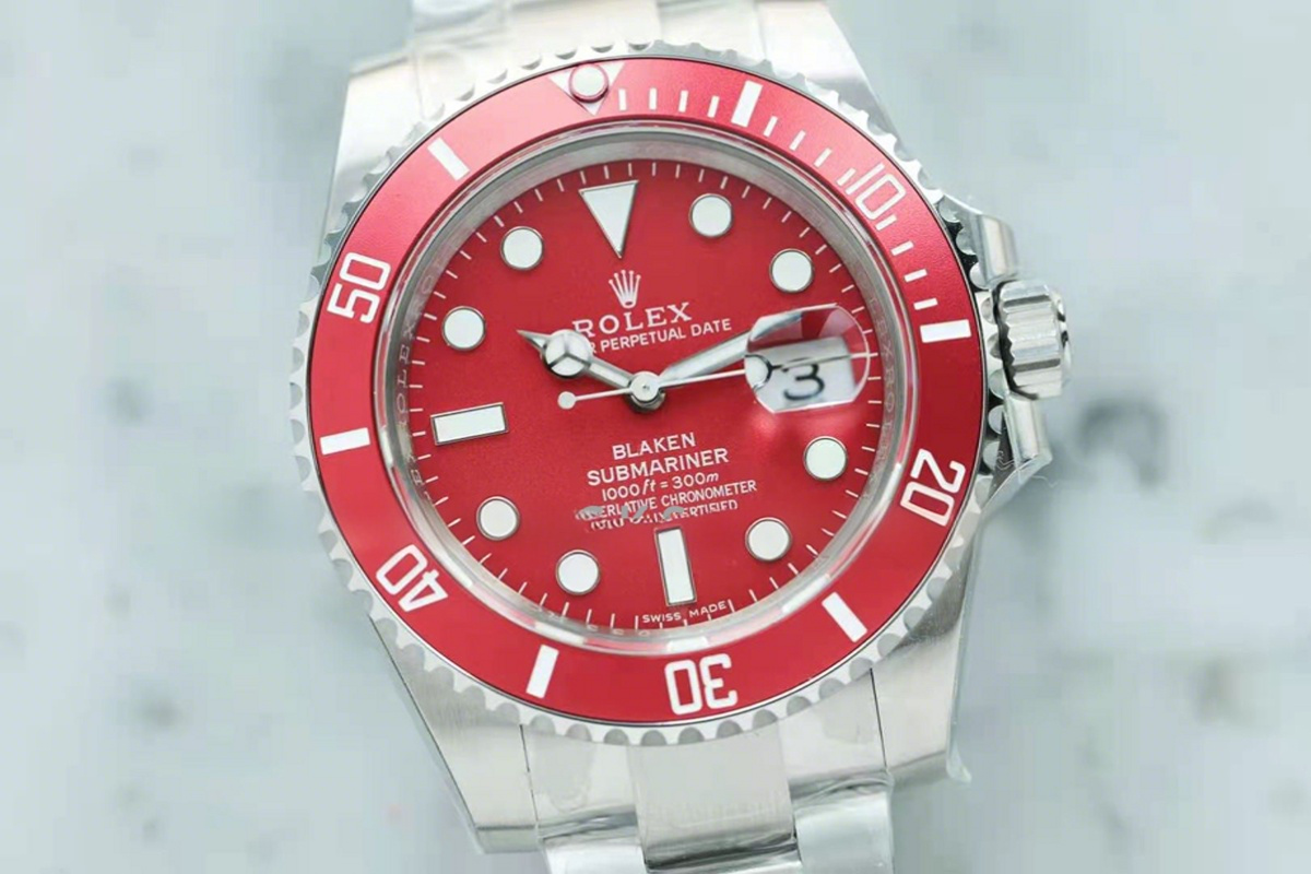 Rolex Blaken Submariner Red-fasswatch
