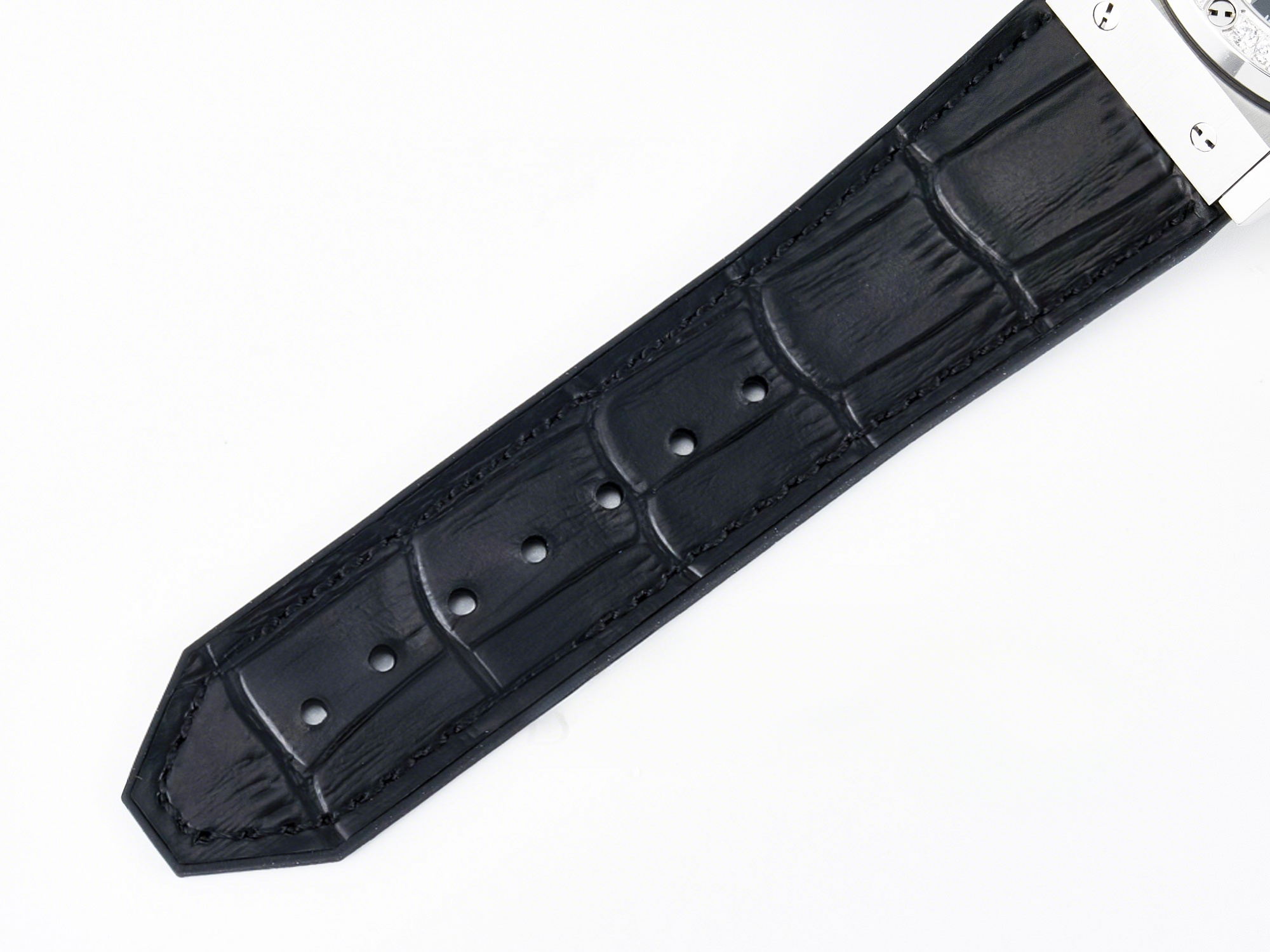 Hublot Classic Fusion Bang 42mm HBF 1:1 Best Edition Black Dial Diamonds Bezel on Black Leather Strap A2892-fasswatch