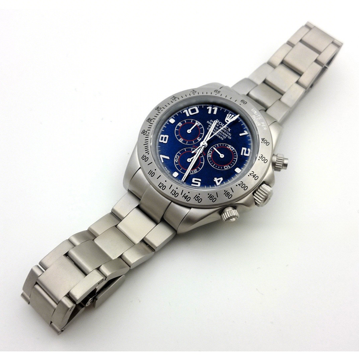 Rolex Bamford Daytona Super Matte Blue Racing Arabic Dial-fasswatch