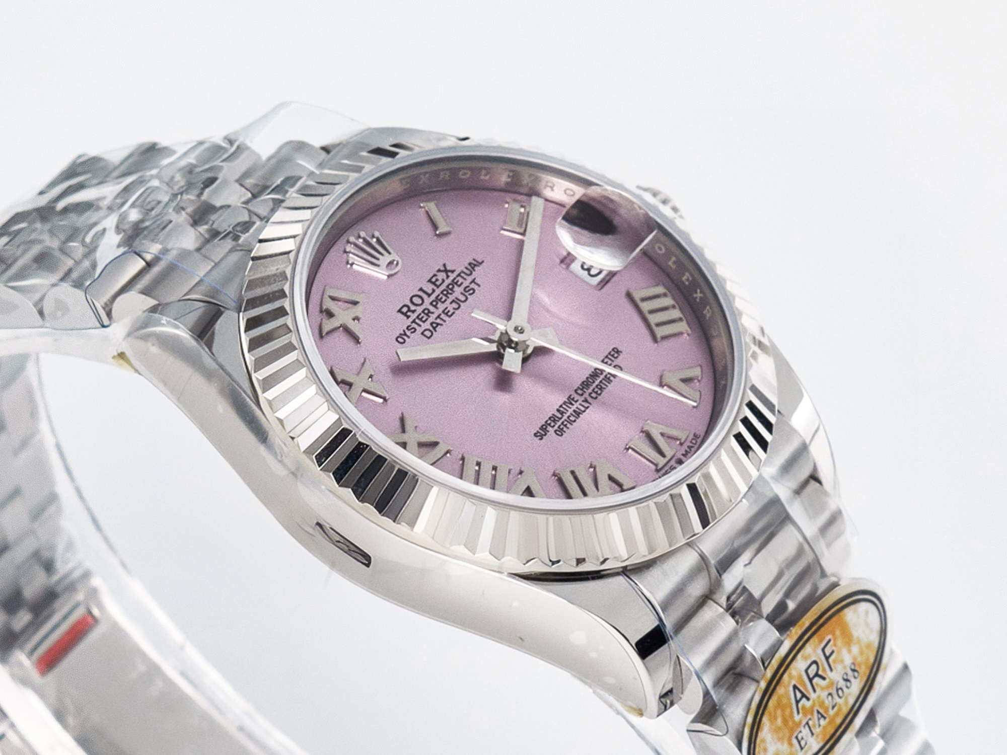 Rolex DateJust 31 278274 ARF 1:1 Best Edition 904L Steel Pink Roman Dial on SS Jubilee Bracelet ETA 2688-fasswatch